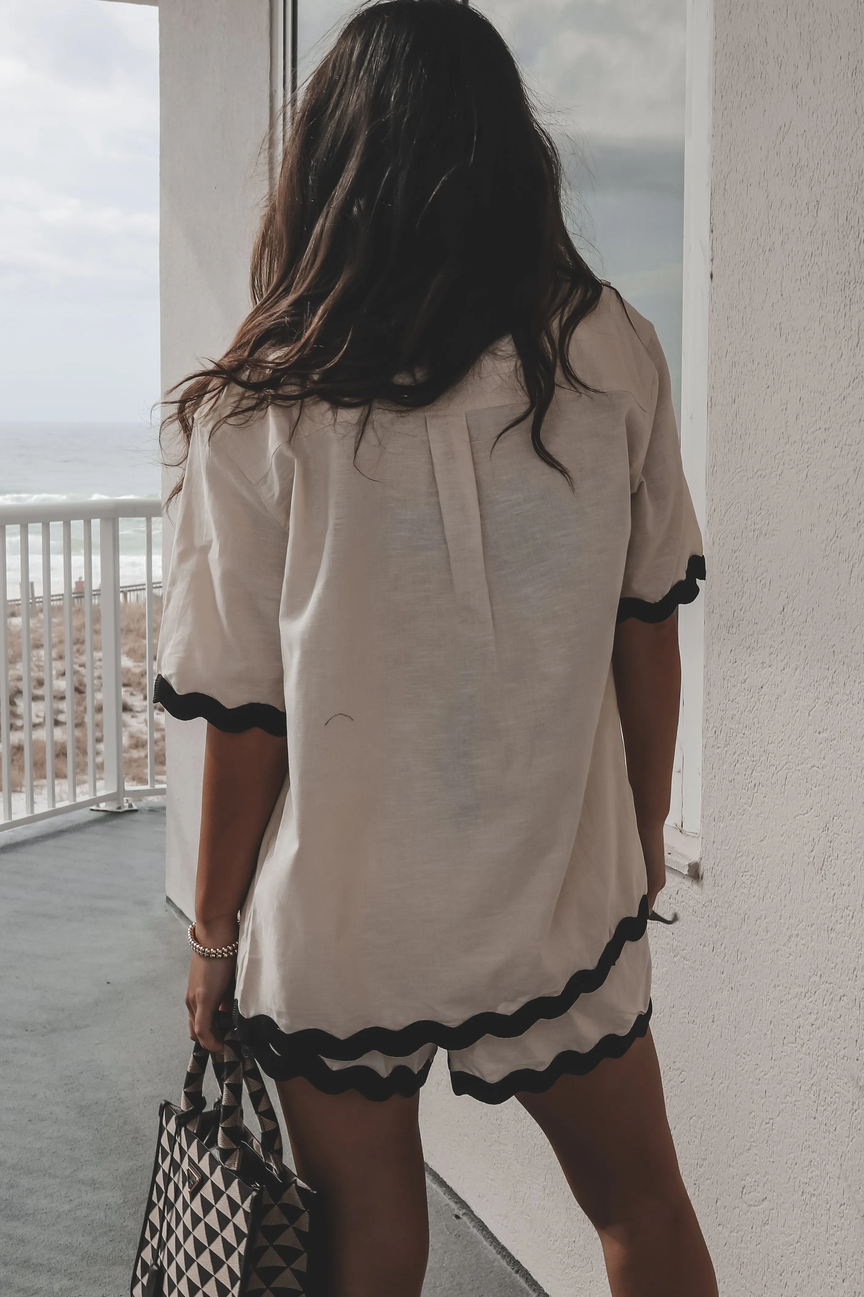 Dream Vacay Linen Collared Top sold by Amazing Lace product image thumbnail 3