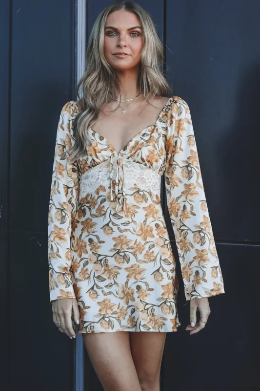 DEAL Stand Out In A Crowd Yellow Floral Dress sold by Amazing Lace
