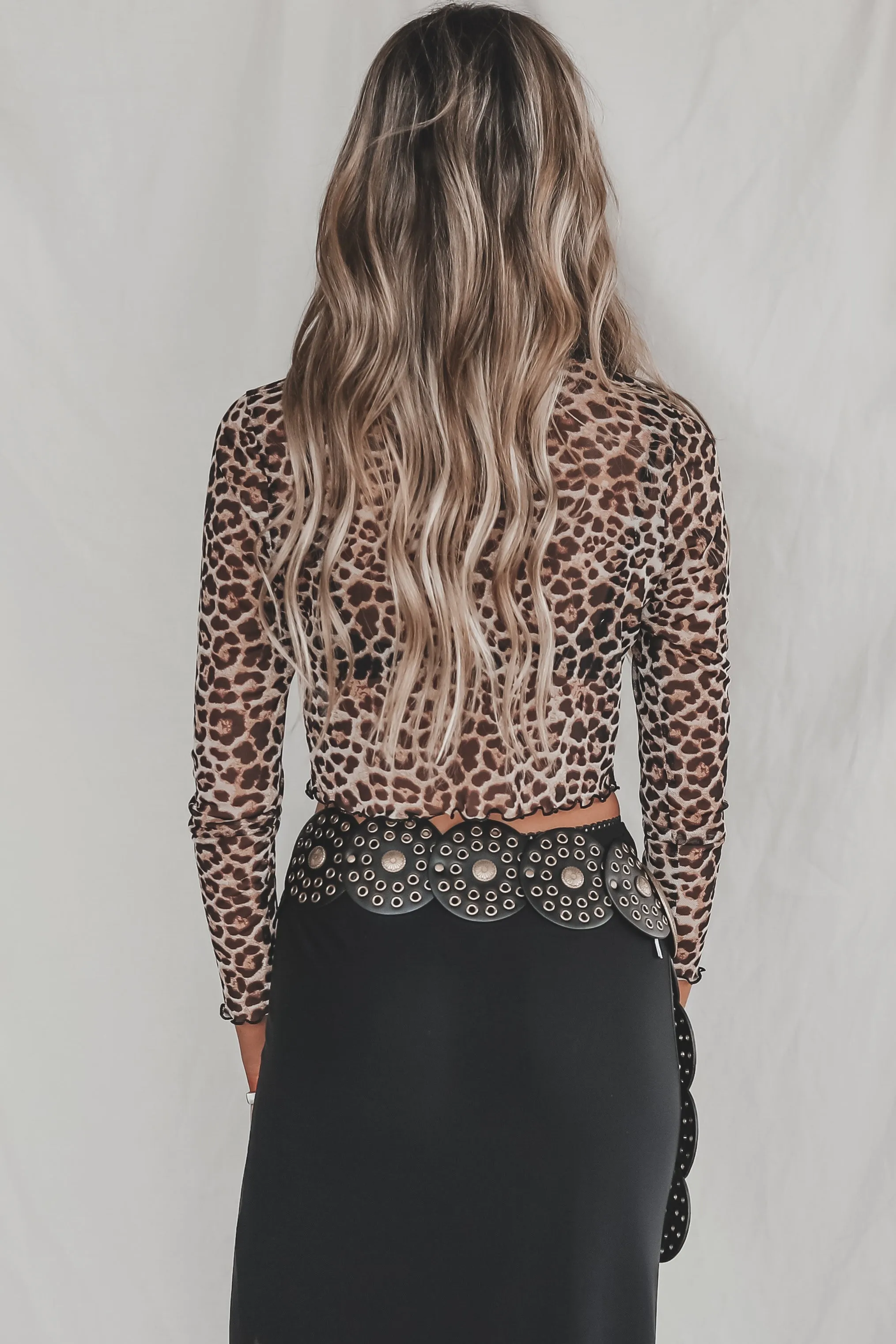My Wild Side Is Showing Leopard Mesh Tie Top sold by Amazing Lace product image thumbnail 5