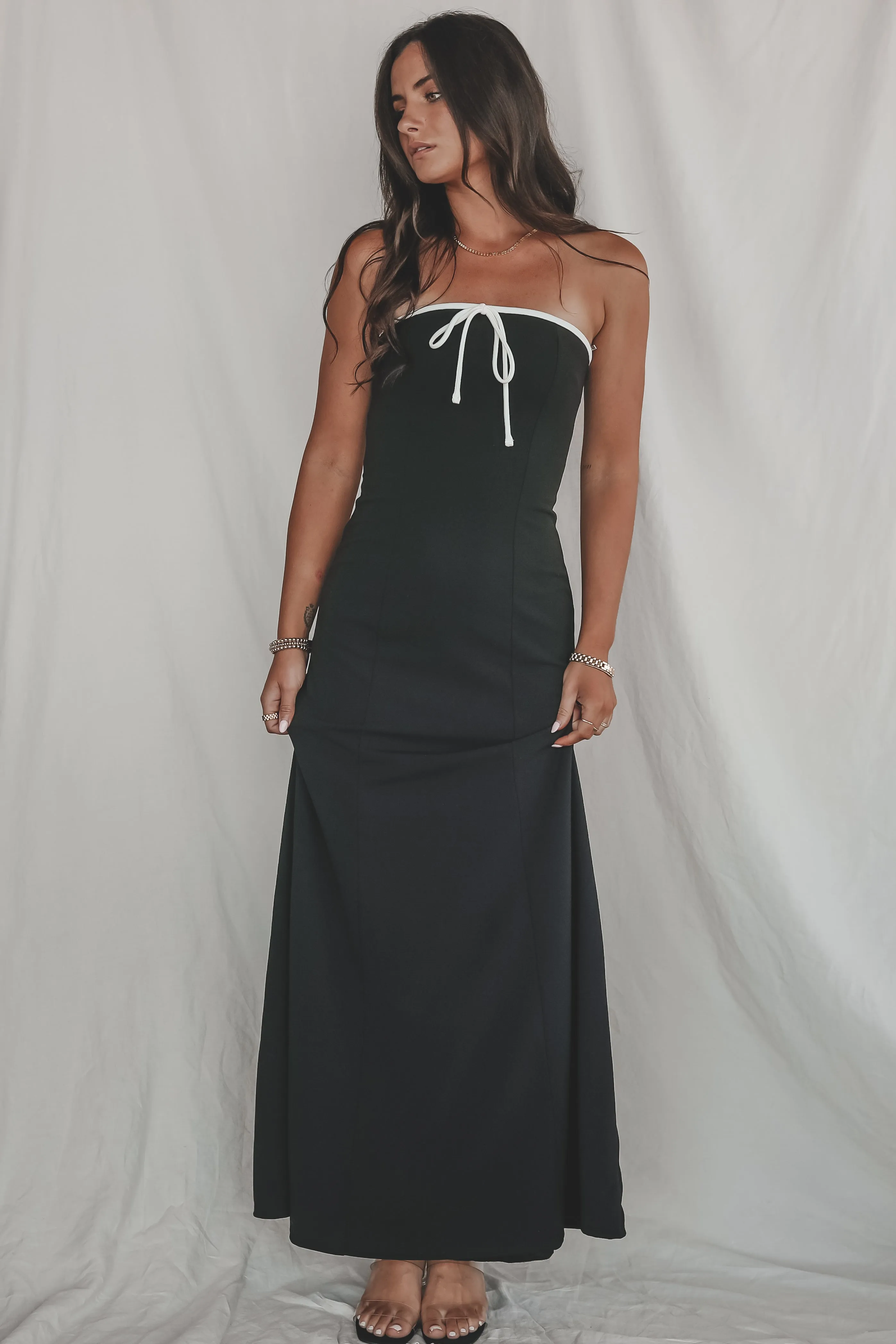 A Formal Affair Black Maxi Dress sold by Amazing Lace