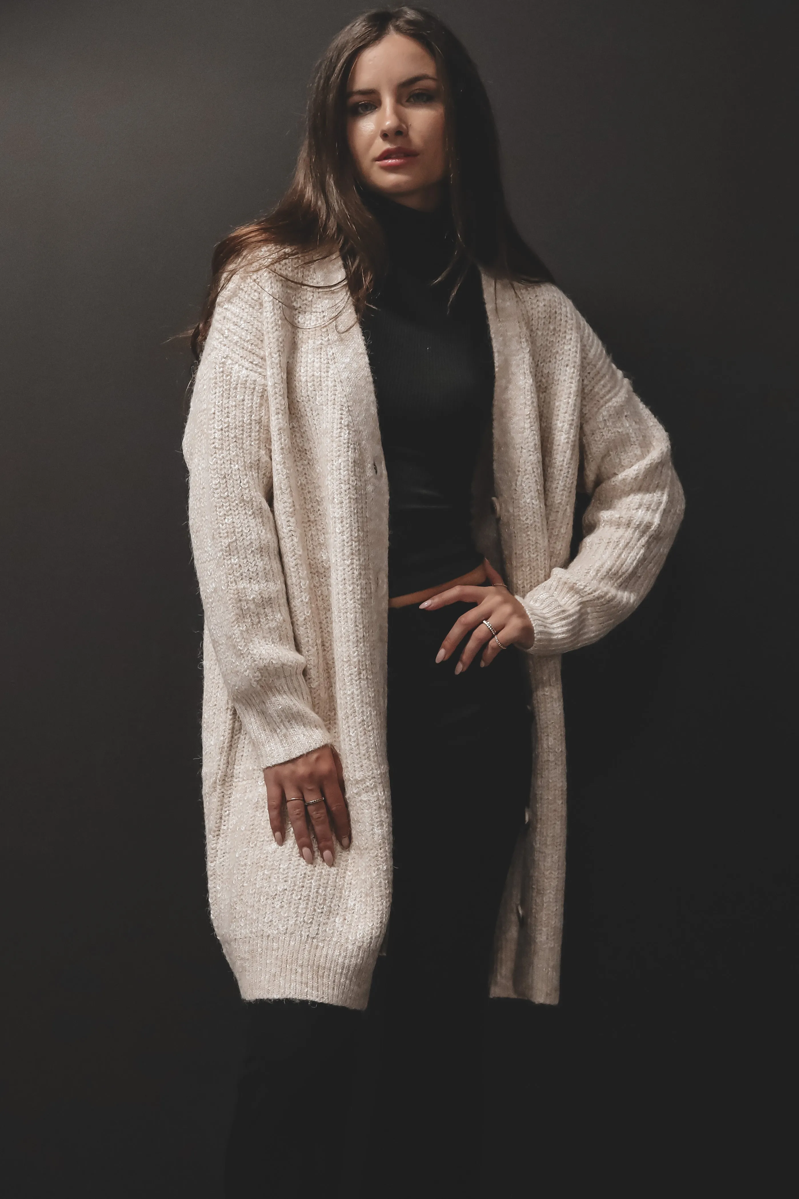 SADIE & SAGE Imogen Oatmeal Cardigan sold by Amazing Lace product image thumbnail 5