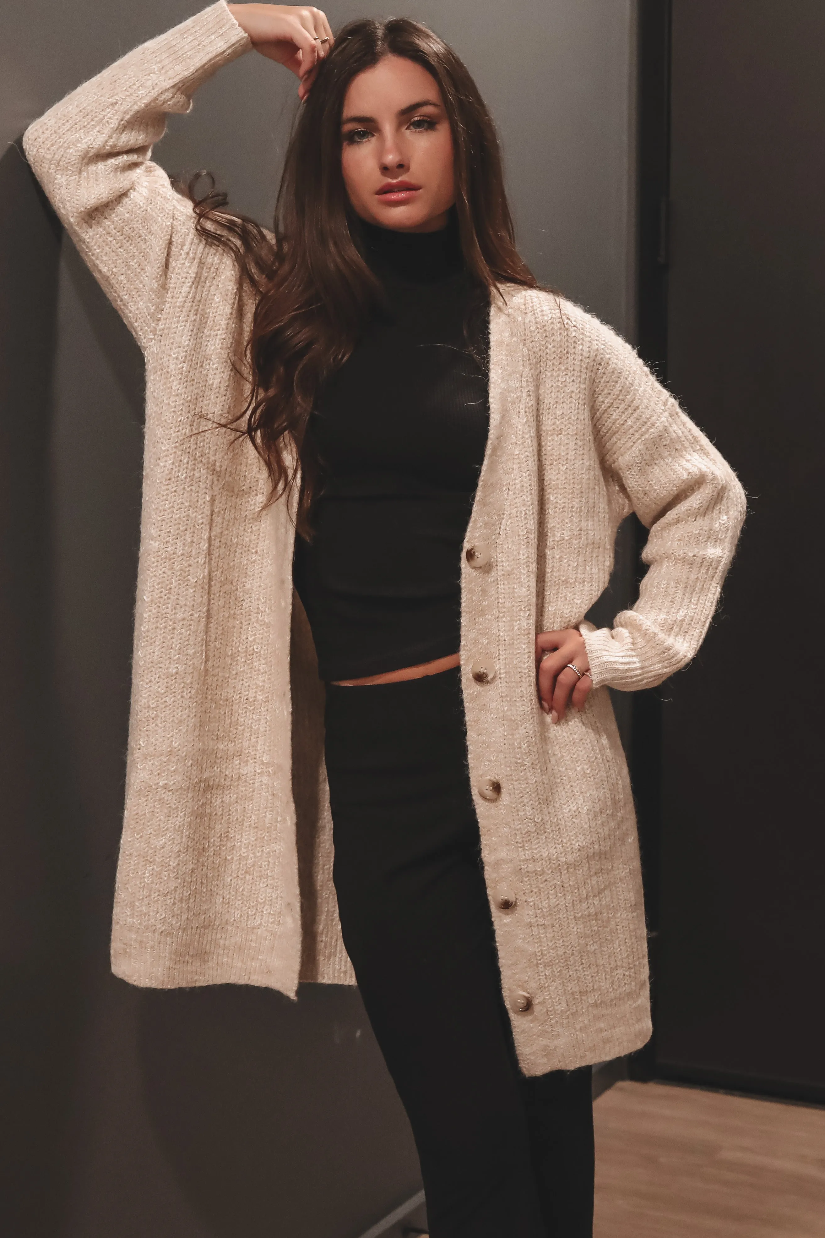 SADIE & SAGE Imogen Oatmeal Cardigan sold by Amazing Lace