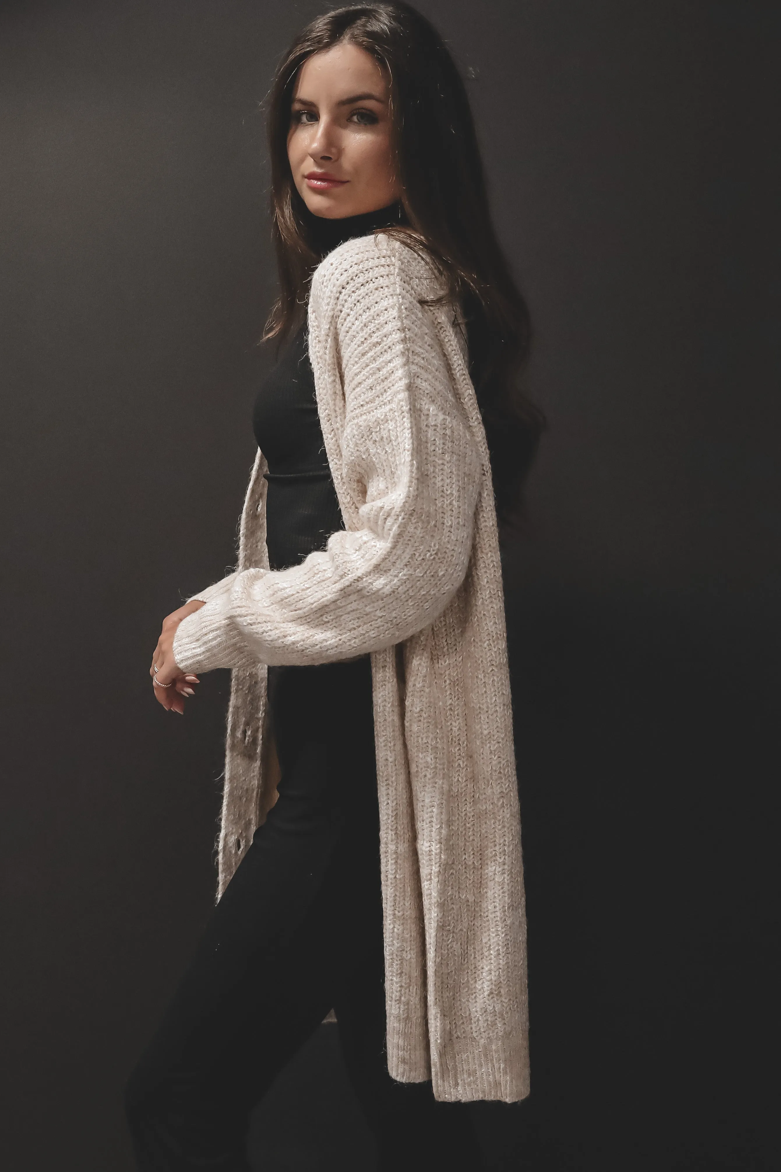 SADIE & SAGE Imogen Oatmeal Cardigan sold by Amazing Lace product image thumbnail 4