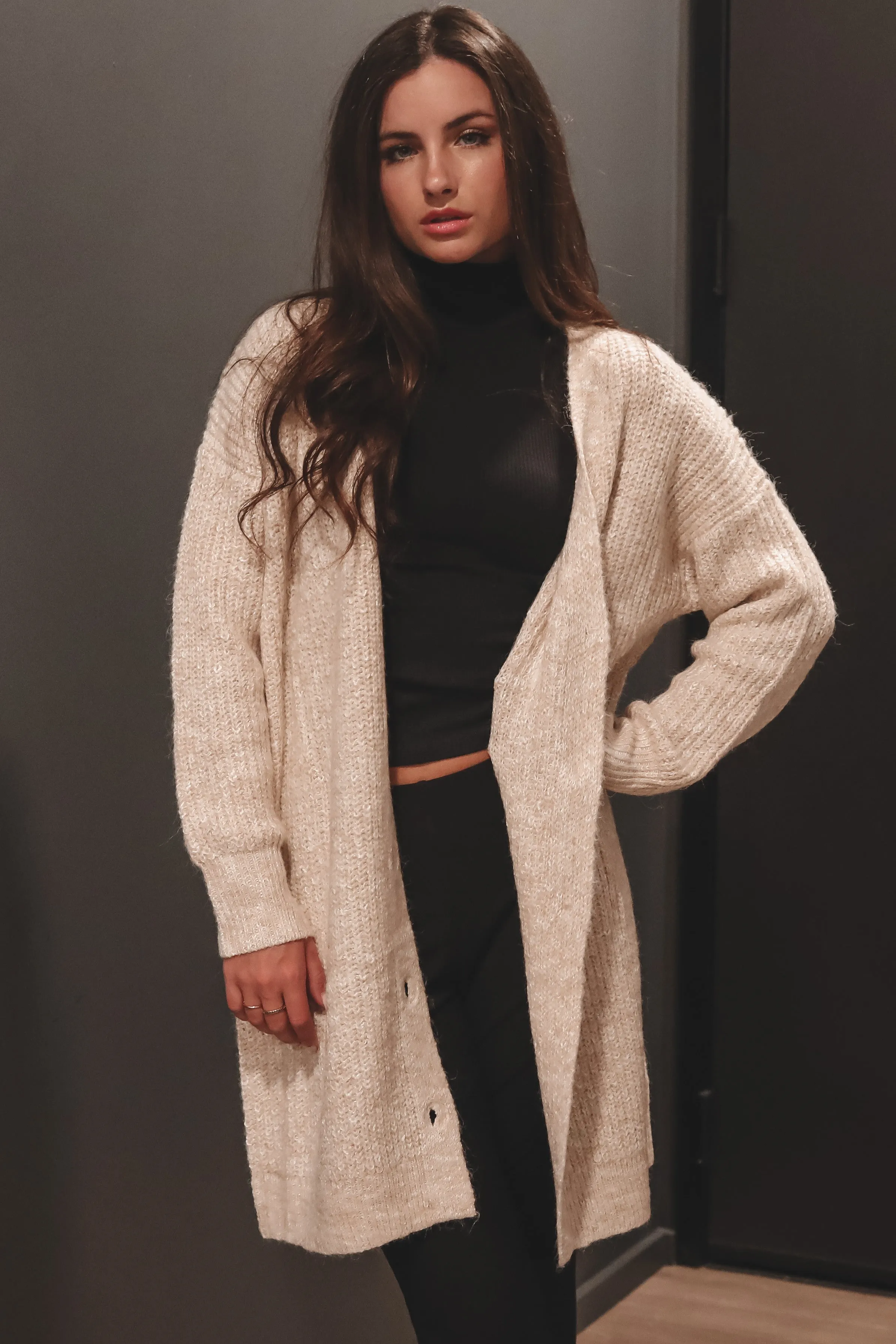 SADIE & SAGE Imogen Oatmeal Cardigan sold by Amazing Lace product image thumbnail 2