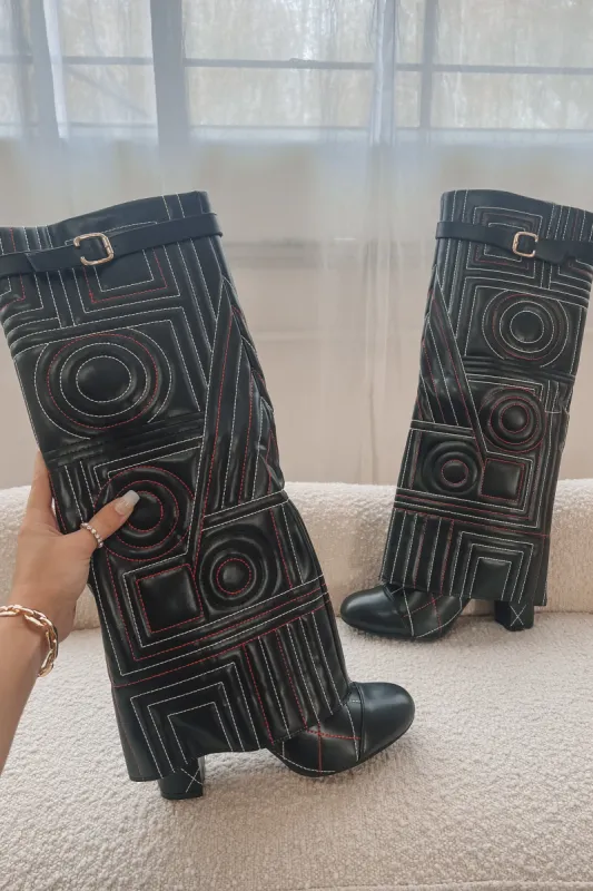 DEAL Just My Type Quilted Stitch Boots sold by Amazing Lace