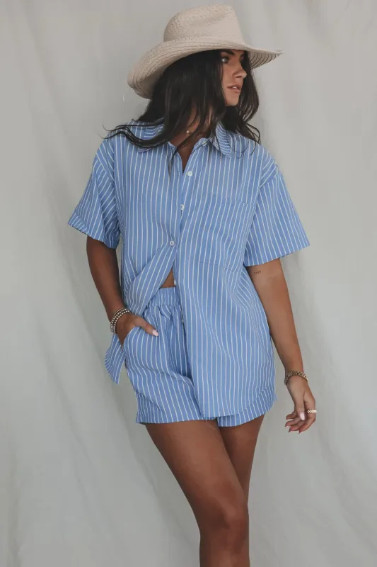 DEAL No Beach Blues Here Blue Striped Set sold by Amazing Lace