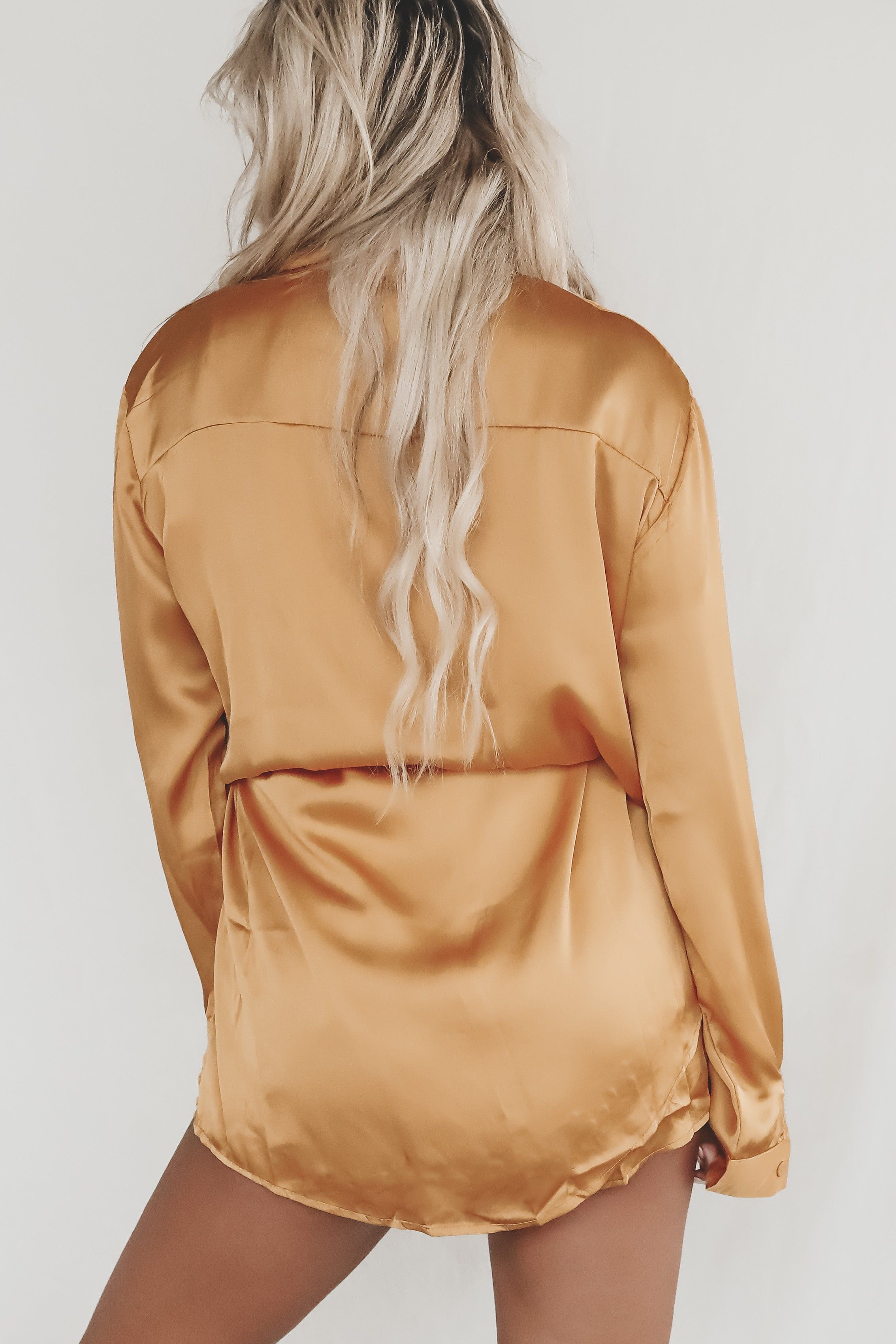 So Here For This Satin Button Up Romper Dress sold by Amazing Lace product image thumbnail 8