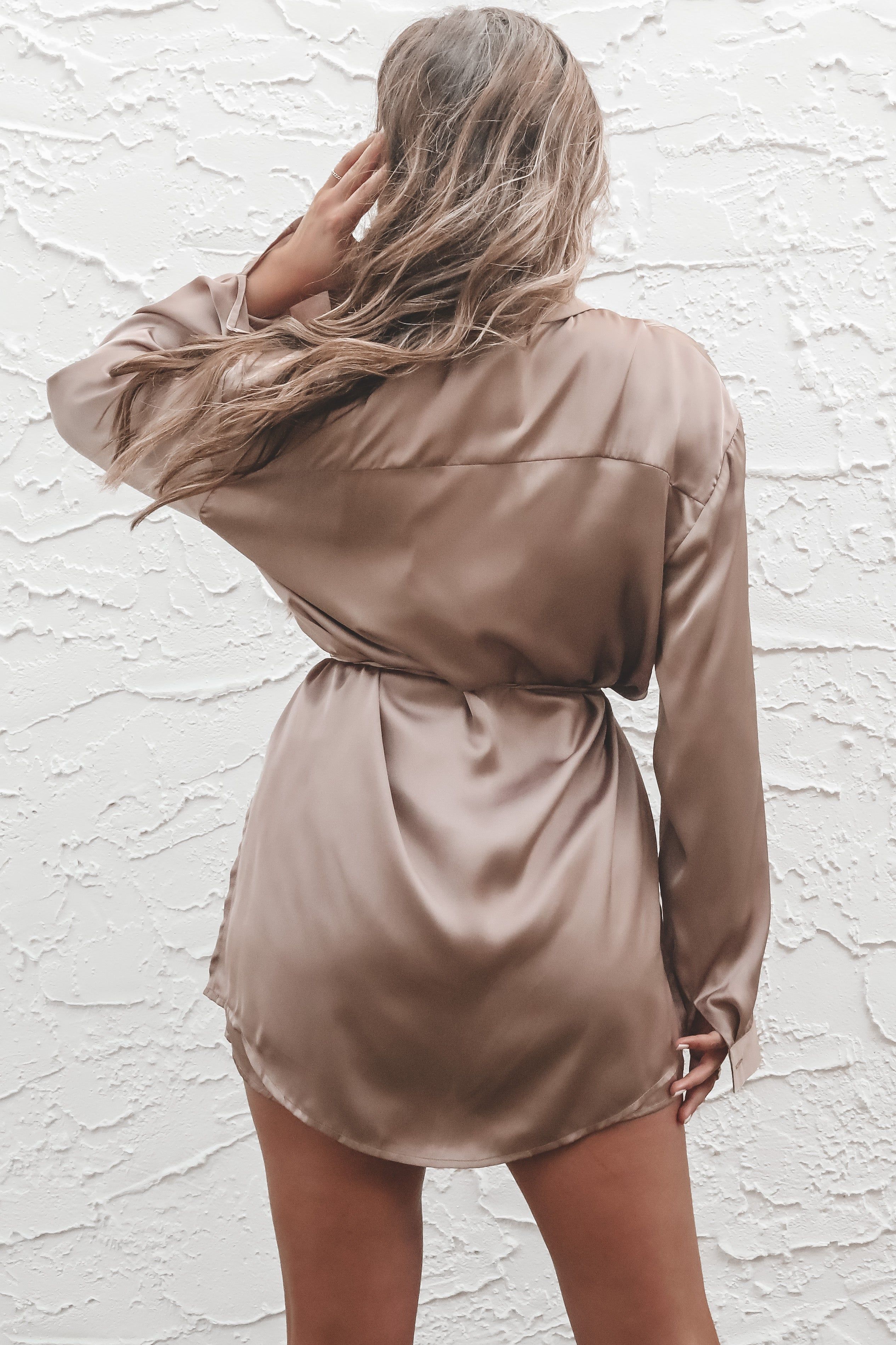 So Here For This Satin Button Up Romper Dress sold by Amazing Lace product image thumbnail 18