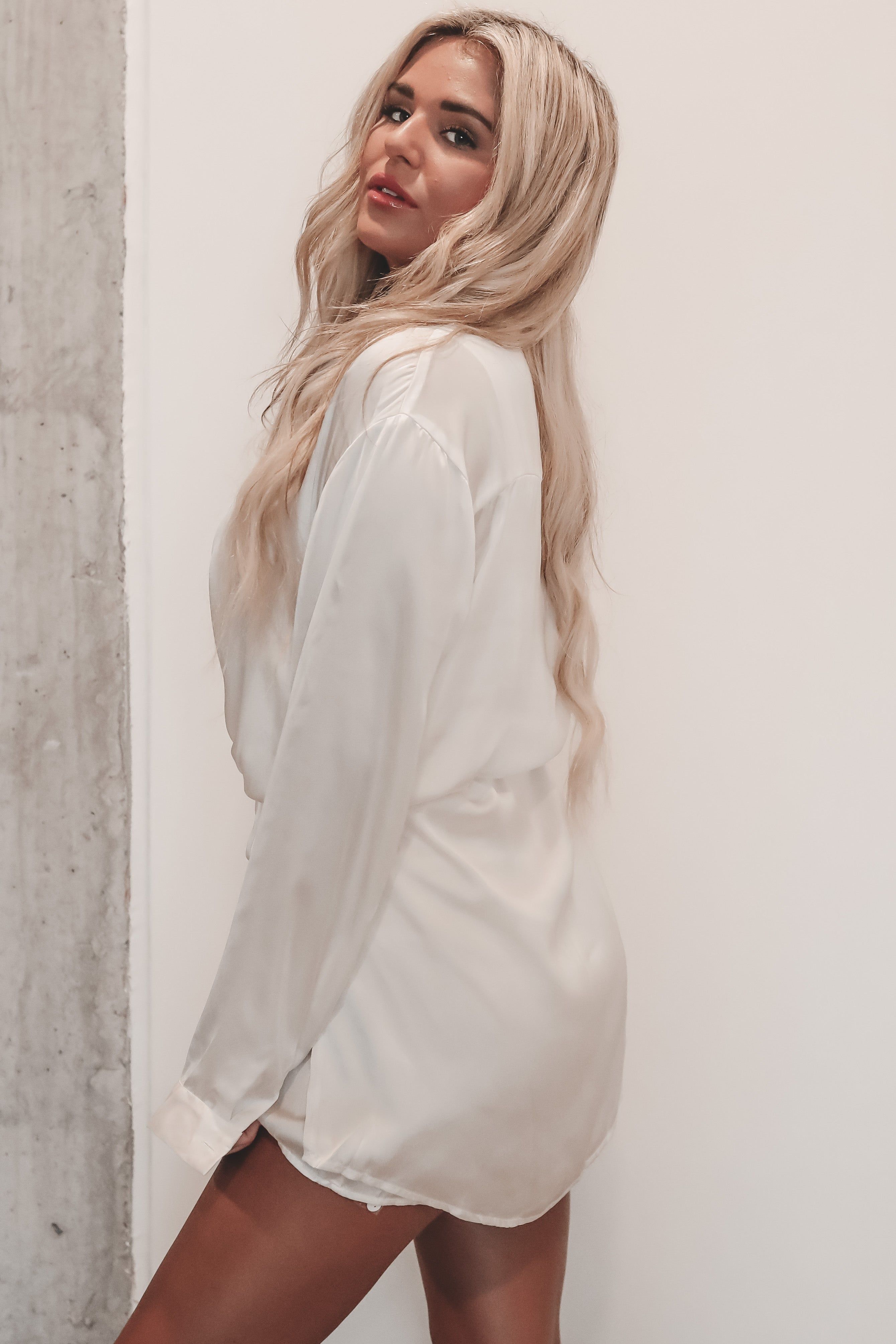 So Here For This Satin Button Up Romper Dress sold by Amazing Lace product image thumbnail 22