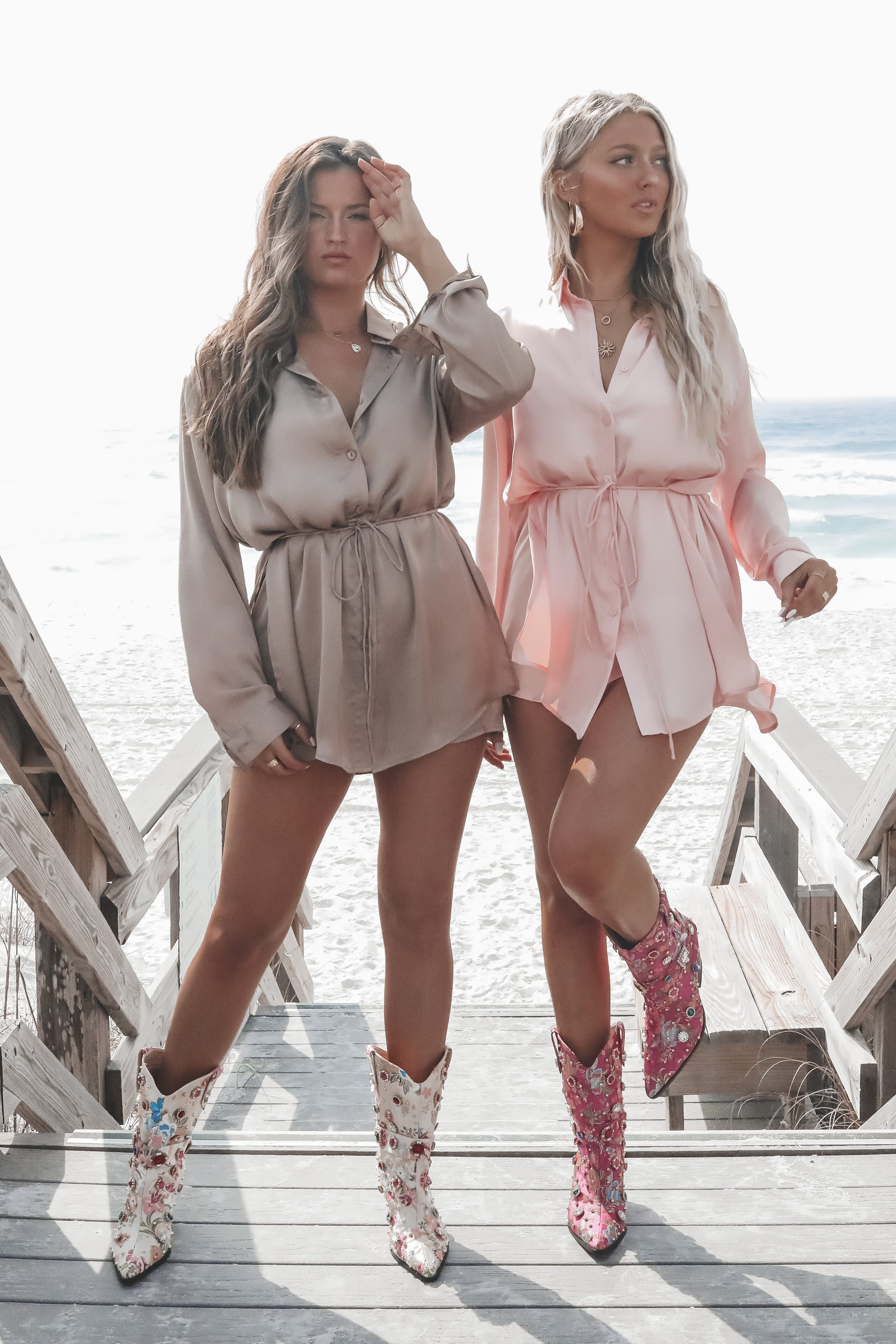 So Here For This Satin Button Up Romper Dress sold by Amazing Lace product image thumbnail 20