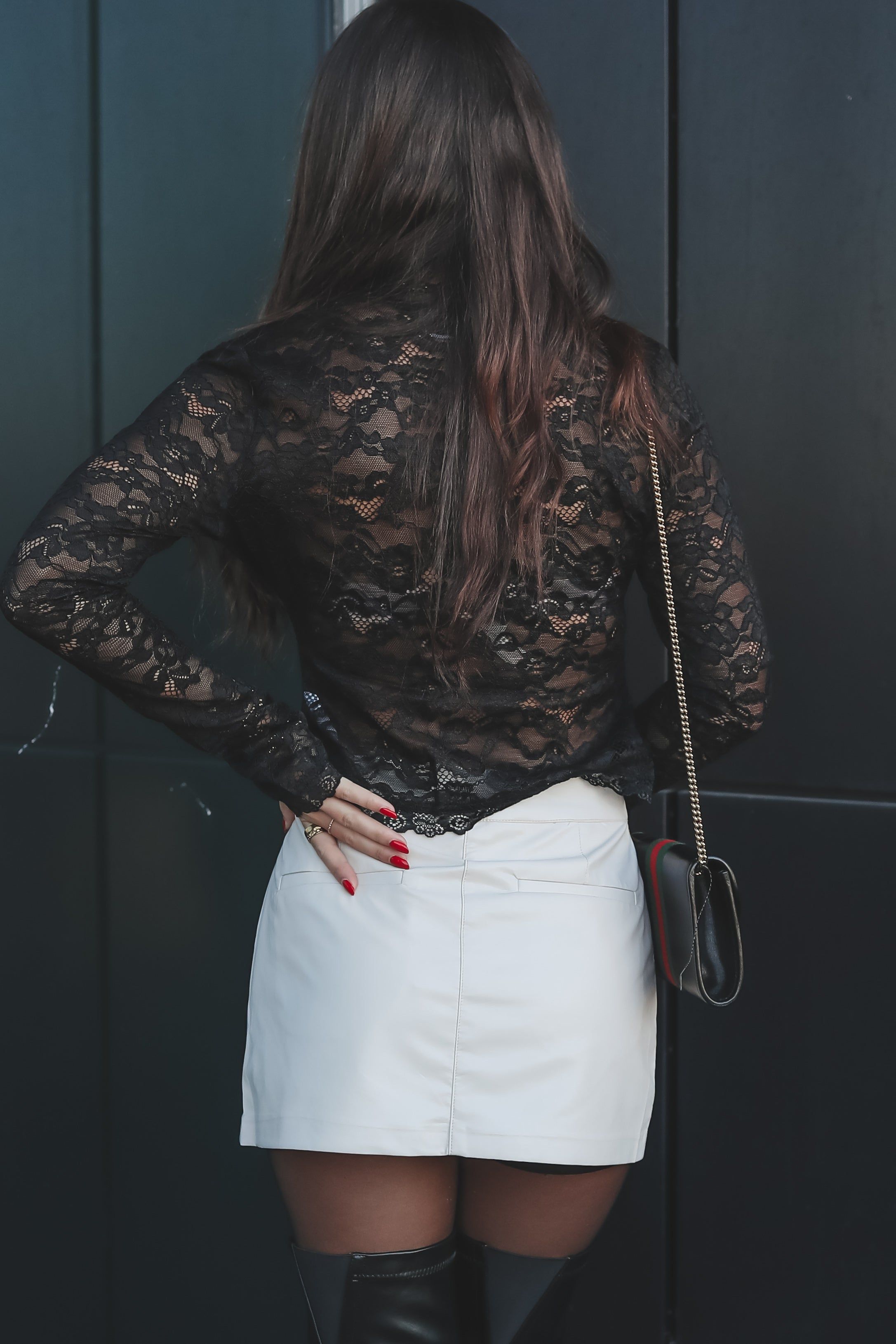 A Little Flirty Black Lace Long Sleeve sold by Amazing Lace product image thumbnail 2