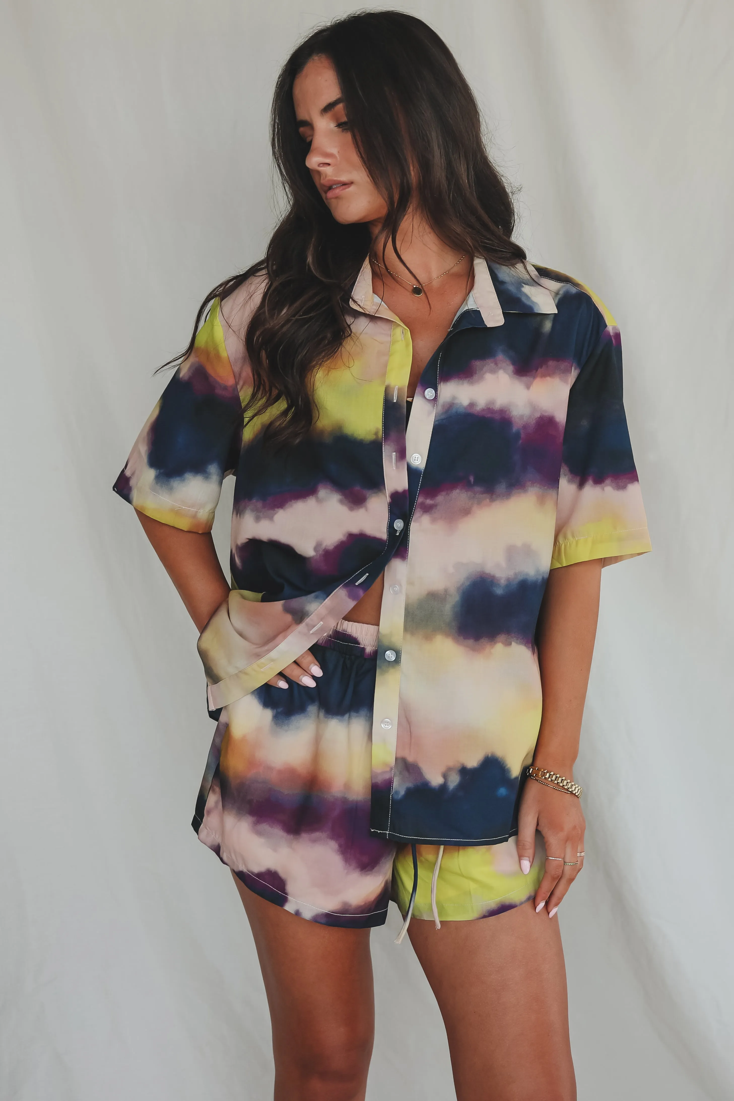 Talk Beachy To Me Tie Dye Button Up Top sold by Amazing Lace product image thumbnail 4
