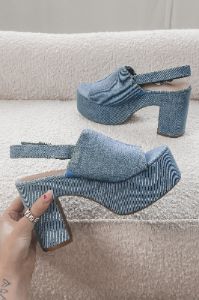Down For The Denim Platform Heels sold by Amazing Lace