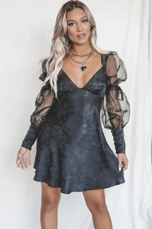 FOR LOVE & LEMONS Gabrielle Puff Sleeve Mini Dress sold by Amazing Lace