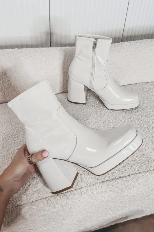 STEVE MADDEN Ever Bone Patent Leather Boot sold by Amazing Lace
