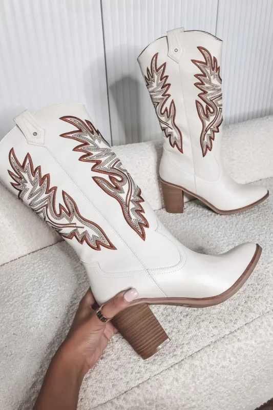 MIA Taley Ivory Western Boot sold by Amazing Lace