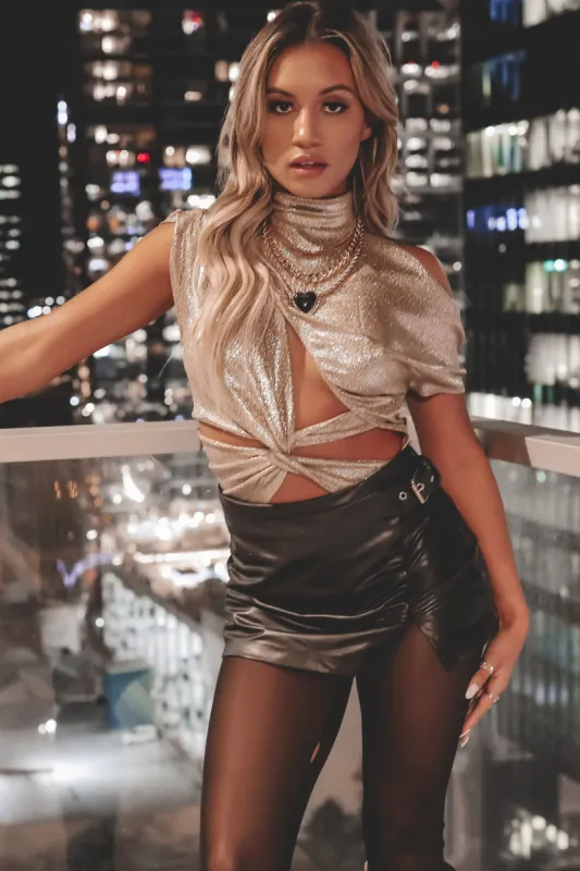 Go Getter Golden Foil Bodysuit sold by Amazing Lace