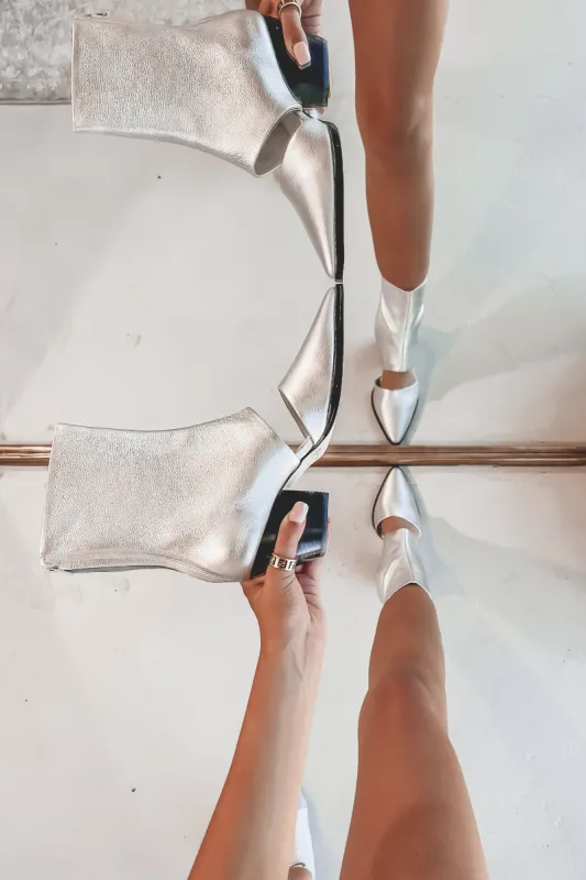 MATISSE Caroline Silver Ankle Bootie sold by Amazing Lace