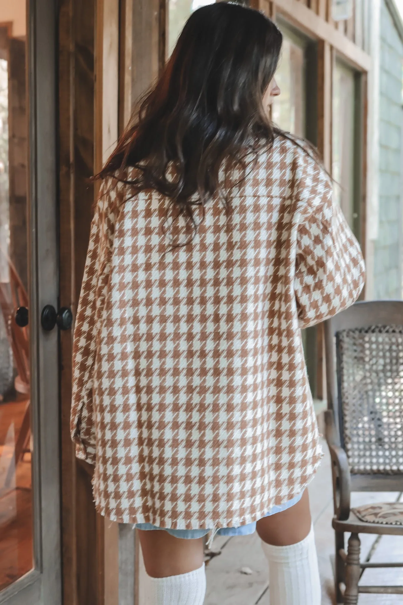 HOLIDAY DEAL ❄️ Talk Of The Town Tweed Taupe Shacket sold by Amazing Lace product image thumbnail 5