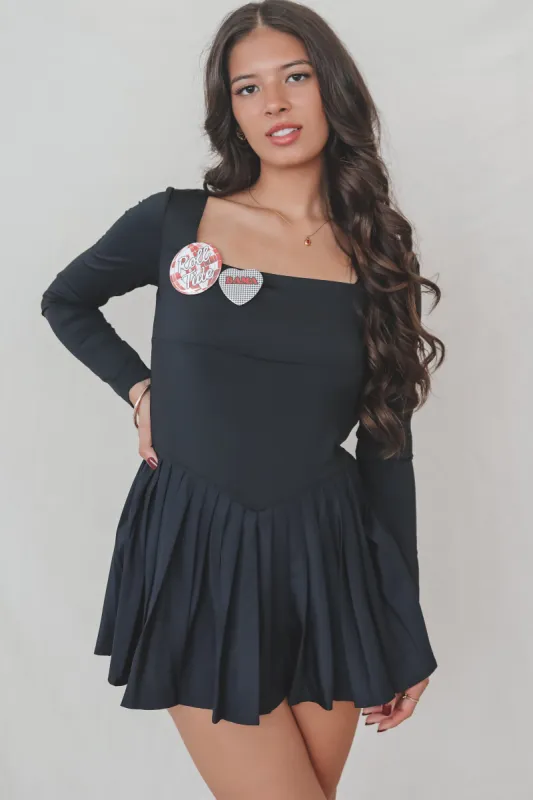 DEAL Always On Your Team Long Sleeve Romper Dress sold by Amazing Lace