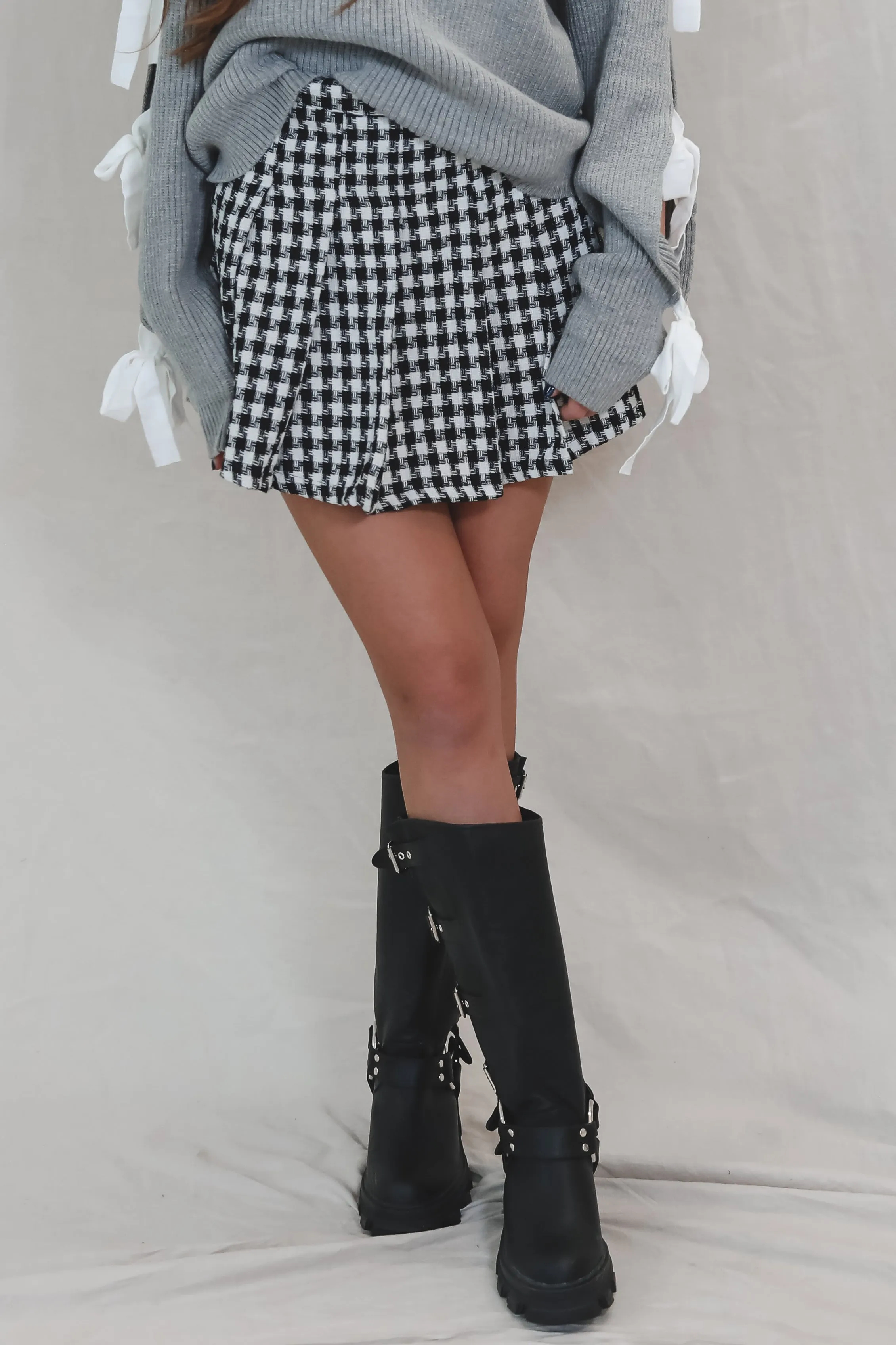 DEAL Check You Out Pleated Mini Skirt sold by Amazing Lace product image thumbnail 4