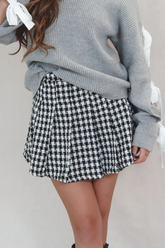 DEAL Check You Out Pleated Mini Skirt sold by Amazing Lace
