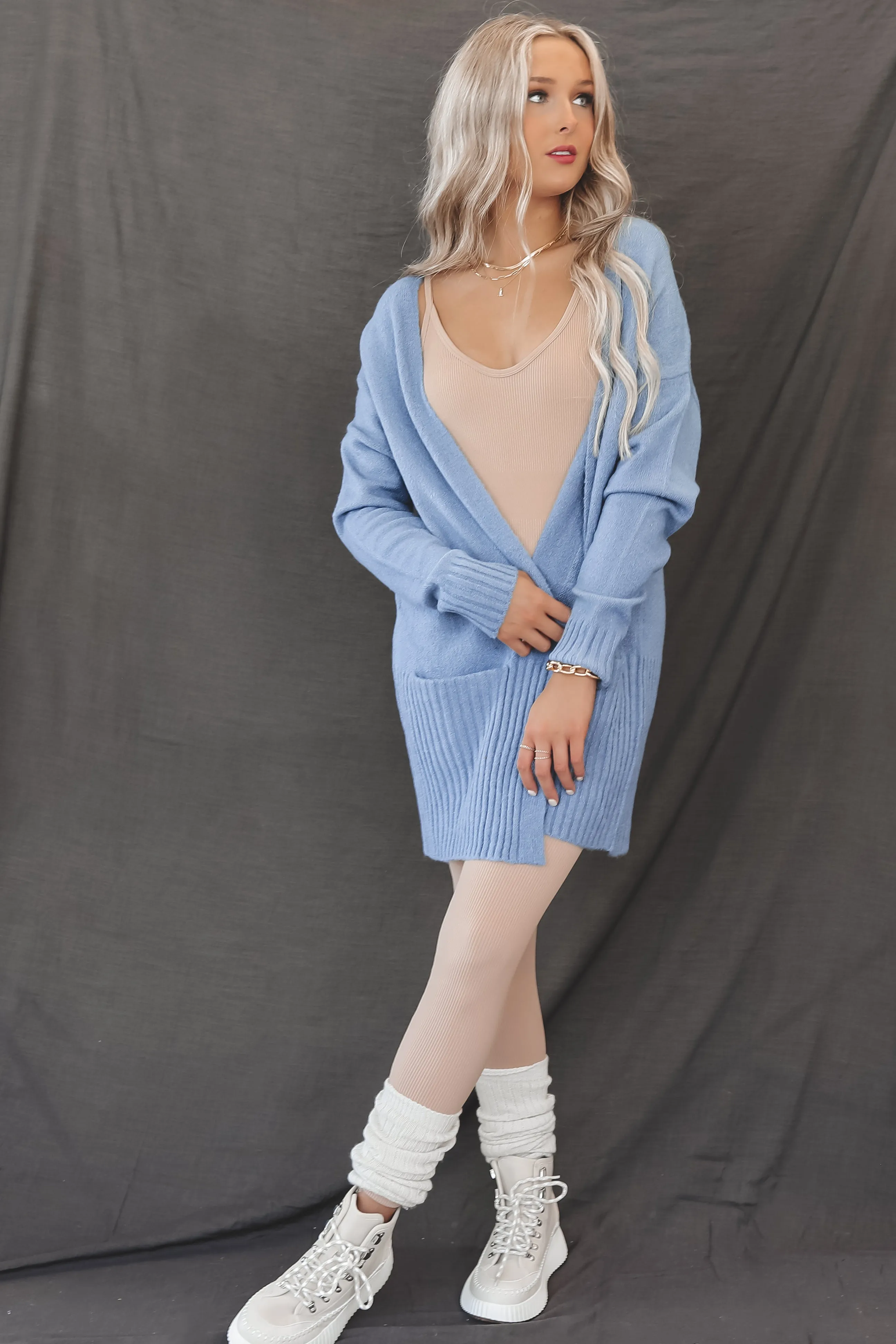 No Blues Here Knit Blue Cardigan sold by Amazing Lace product image thumbnail 4