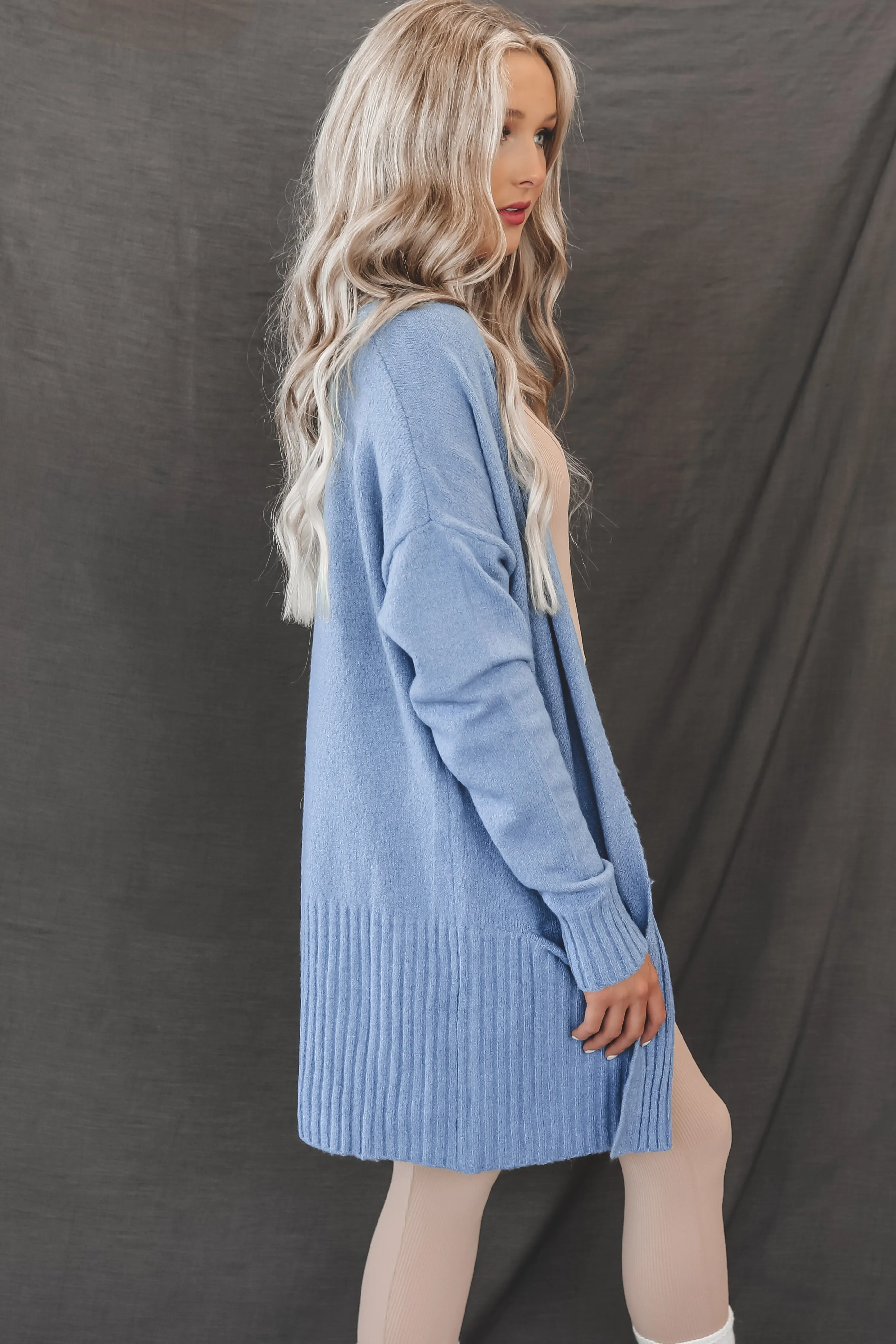 No Blues Here Knit Blue Cardigan sold by Amazing Lace product image thumbnail 3