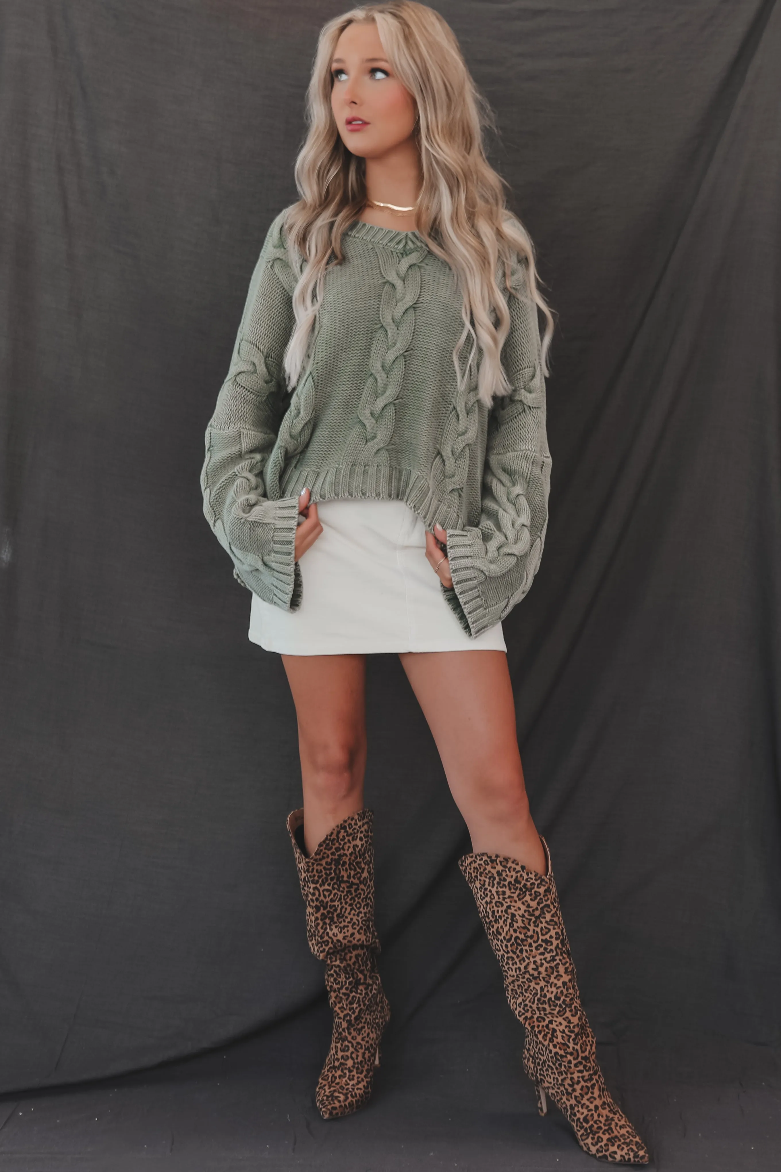 DEAL Call Me Out Cream Corduroy Skirt sold by Amazing Lace product image thumbnail 5