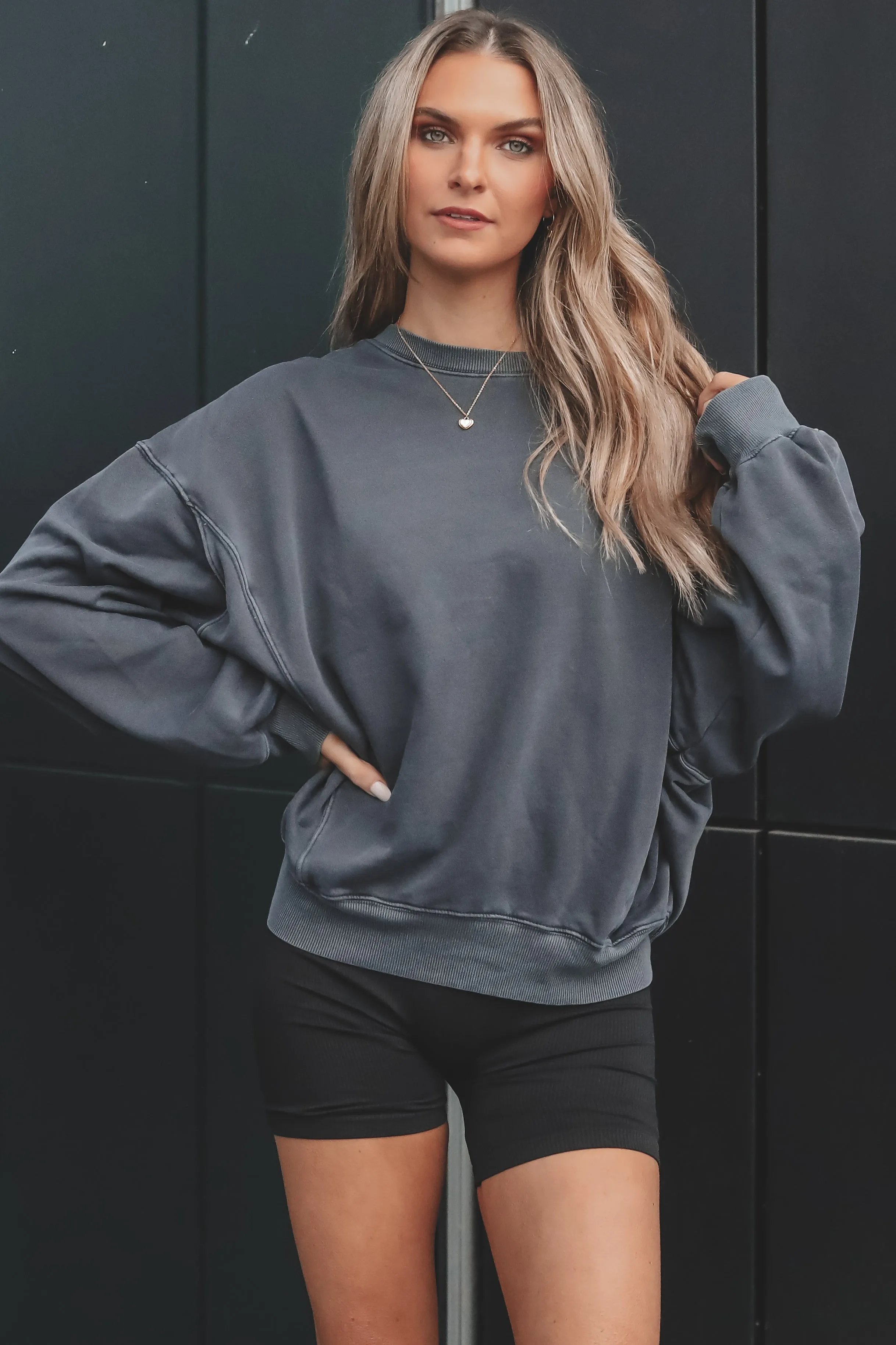 DEAL Cool Girl Chill Charcoal Pullover sold by Amazing Lace