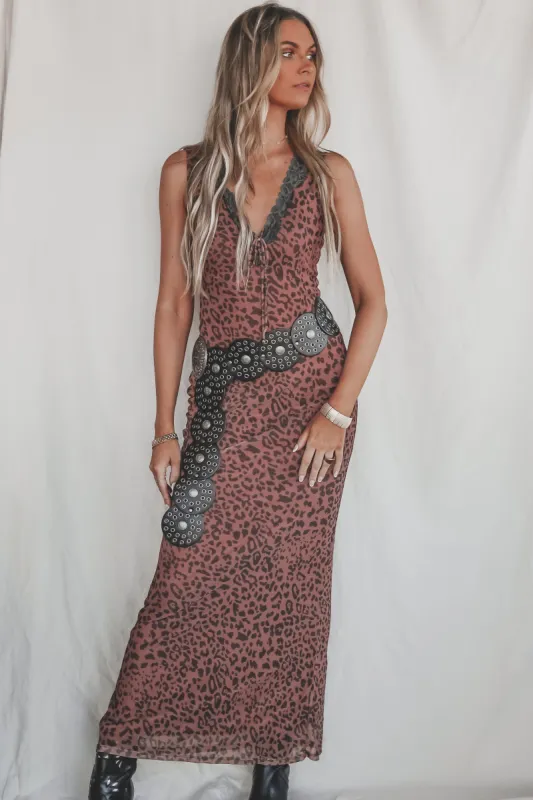 Wild In Her Eyes Leopard Maxi Dress sold by Amazing Lace