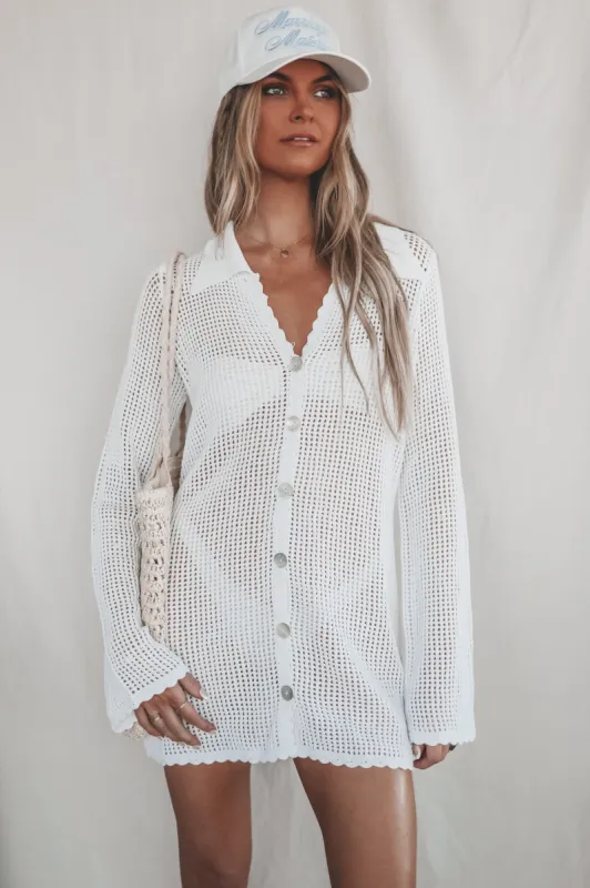 DEAL SHOW ME YOUR MUMU White Button Up Coverup sold by Amazing Lace