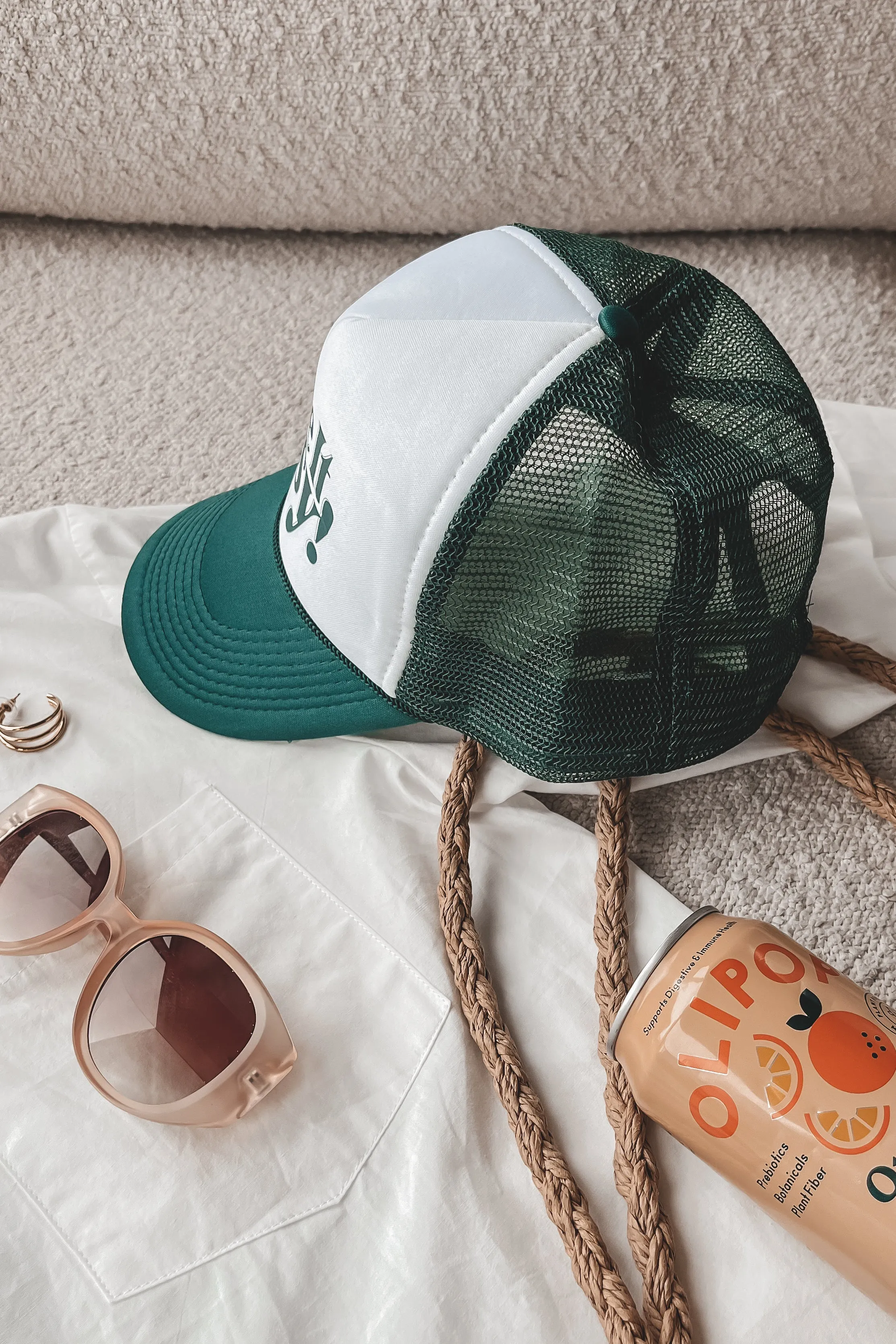 Take It Easy Trucker Forest Green Trucker Hat sold by Amazing Lace product image thumbnail 2