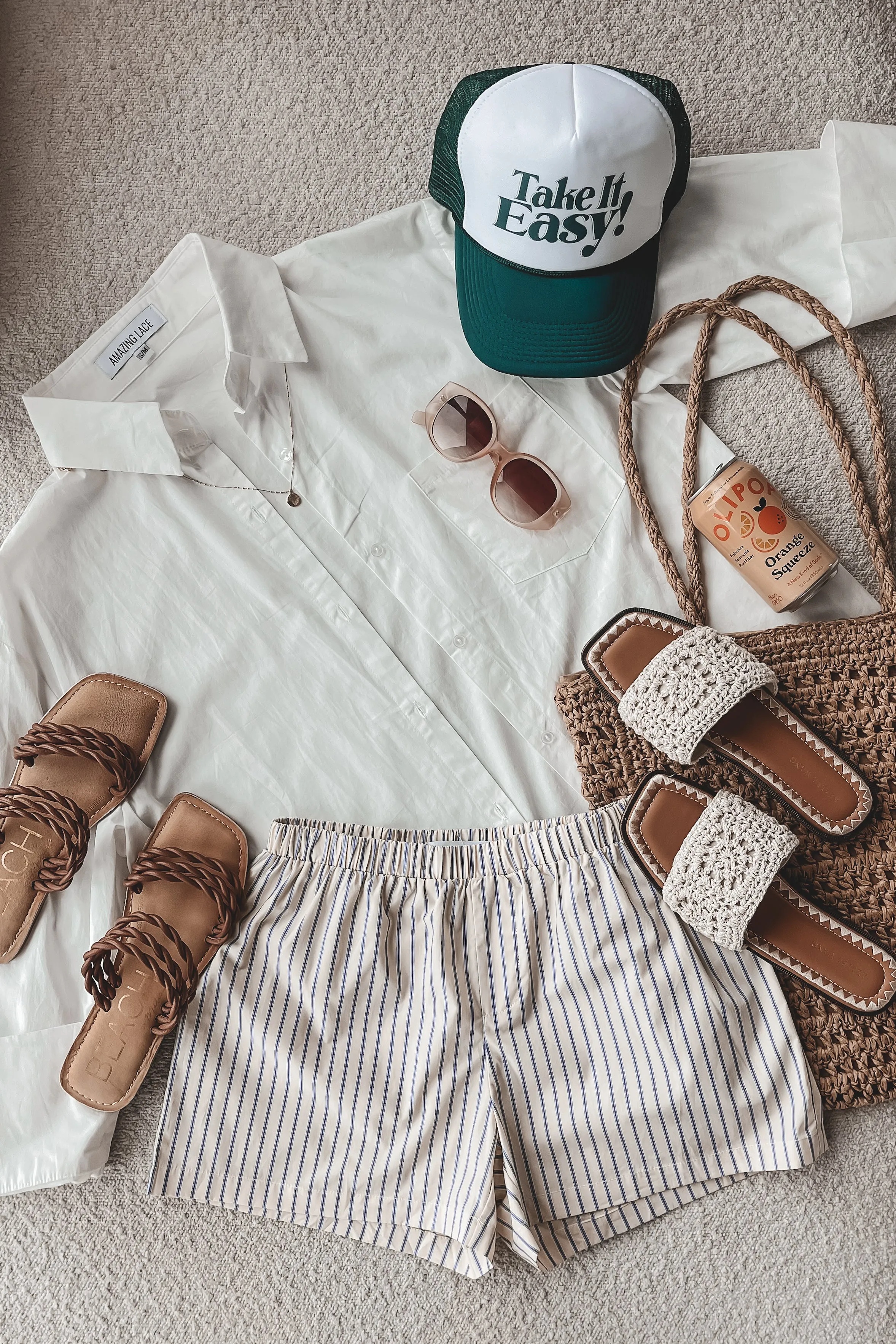 Take It Easy Trucker Forest Green Trucker Hat sold by Amazing Lace product image thumbnail 3