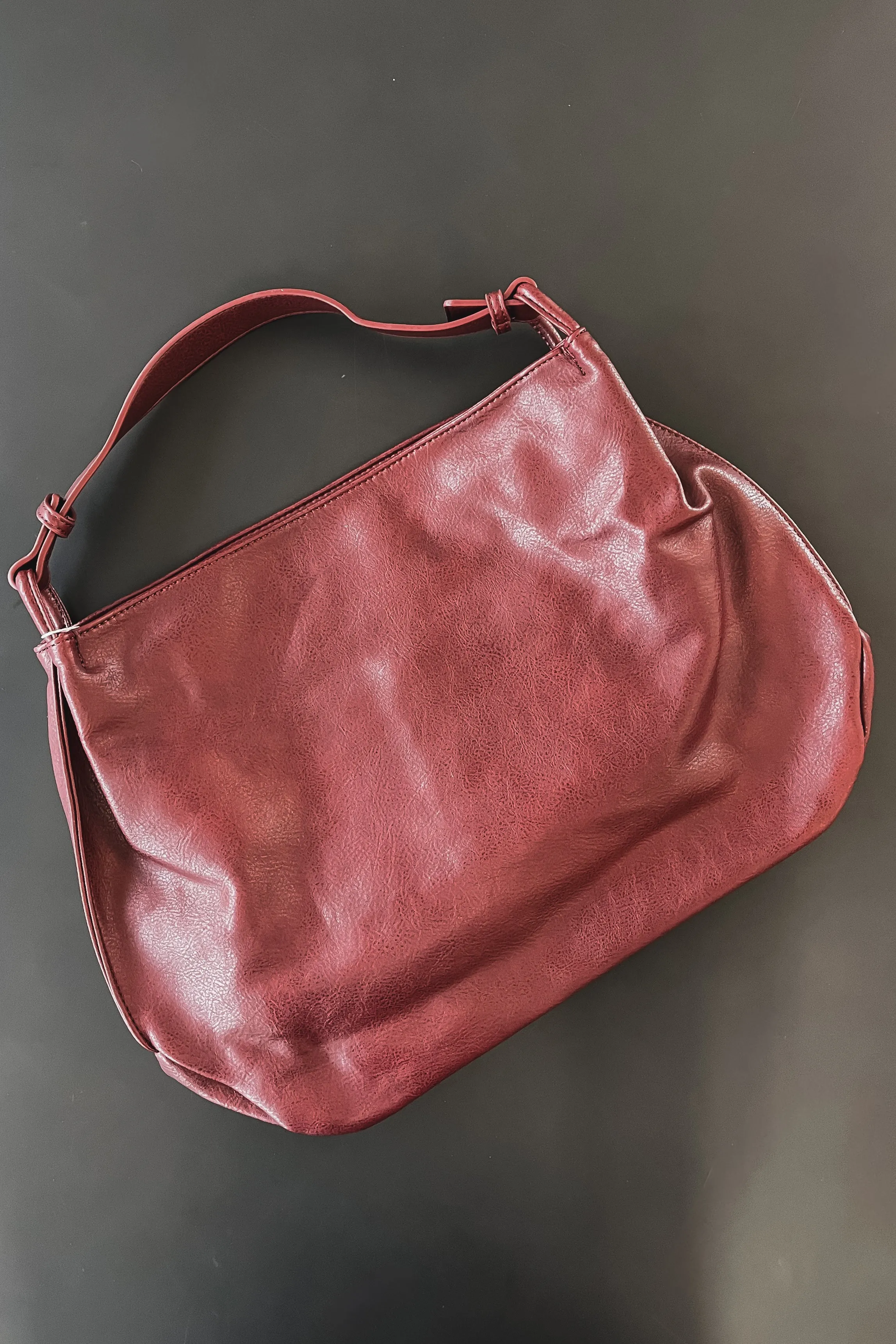 DEAL Sophisticated Is My Middle Name Vegan Leather Burgundy Tote Shoulder Bag sold by Amazing Lace