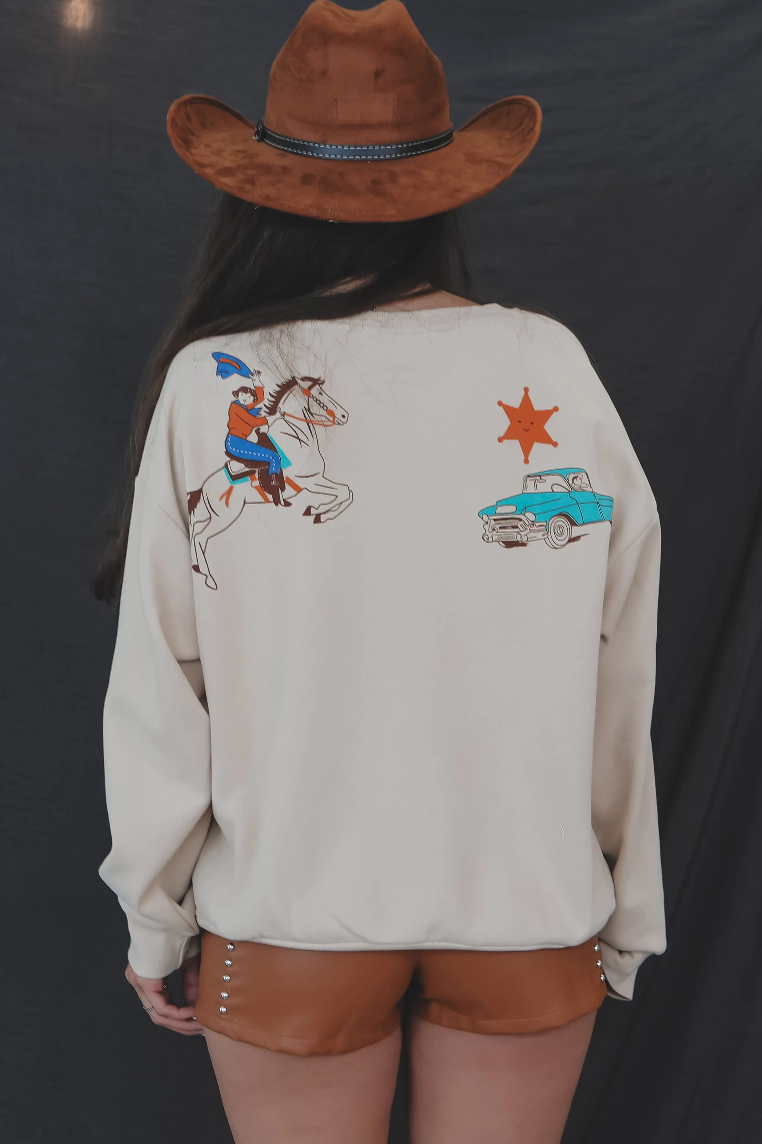 Howdy Babes Graphic Western Pullover sold by Amazing Lace product image thumbnail 3