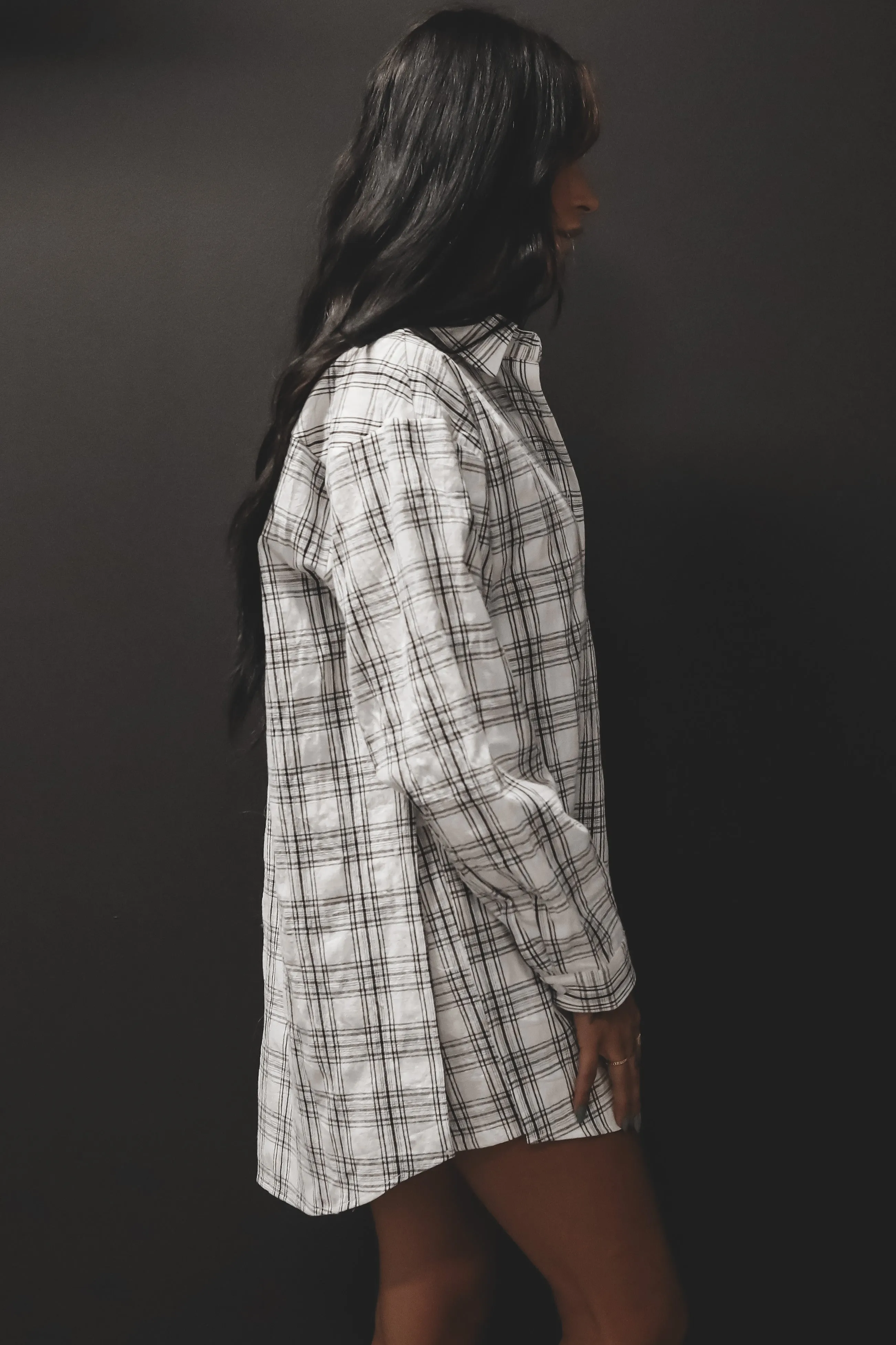 Cute Girl Cute Oversized White Plaid Romper sold by Amazing Lace product image thumbnail 5