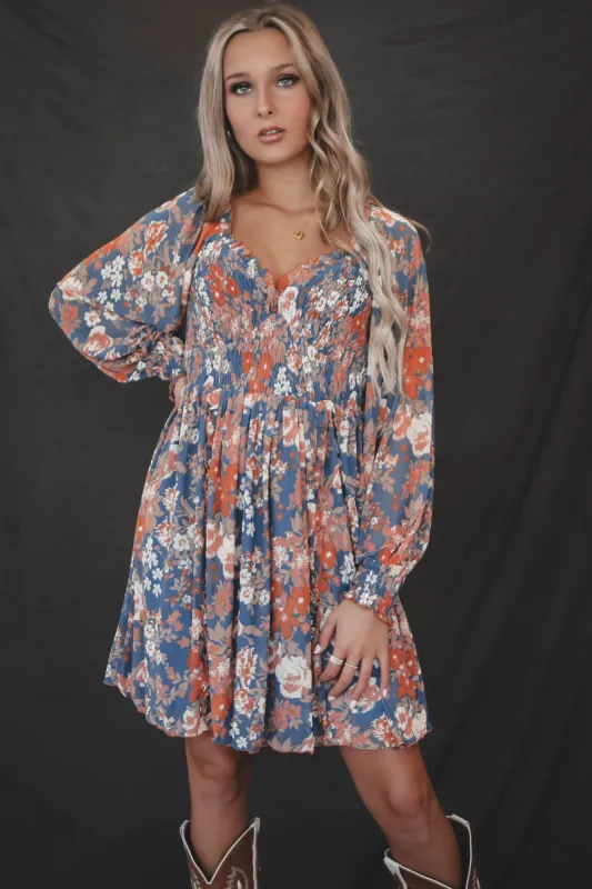 Going Back For More Floral Lined Long Sleeve Dress sold by Amazing Lace