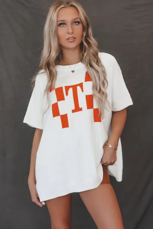 DEAL Tennessee Vols Crochet Knit Short Sleeve Top sold by Amazing Lace
