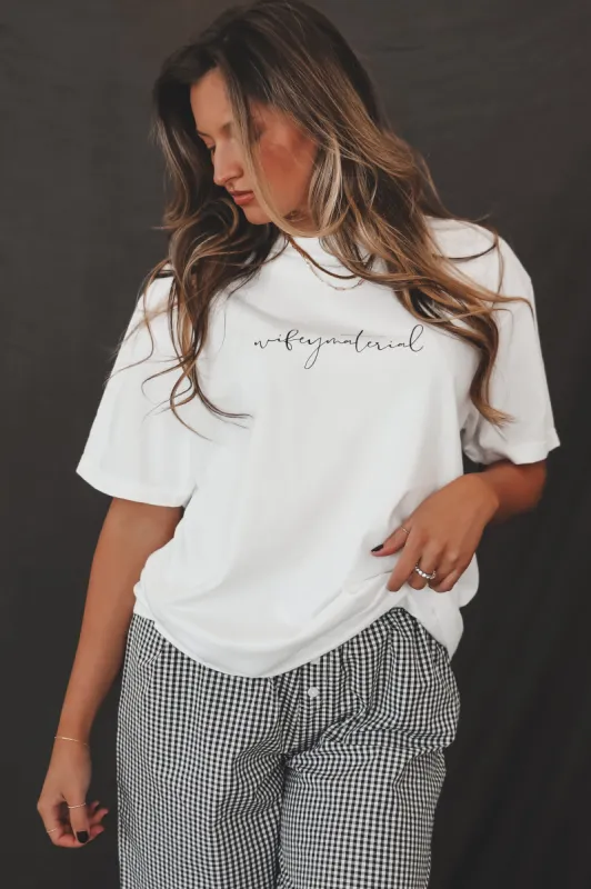 DEAL Just Call Me Wifey Material Graphic Tee. made by Amazing Lace