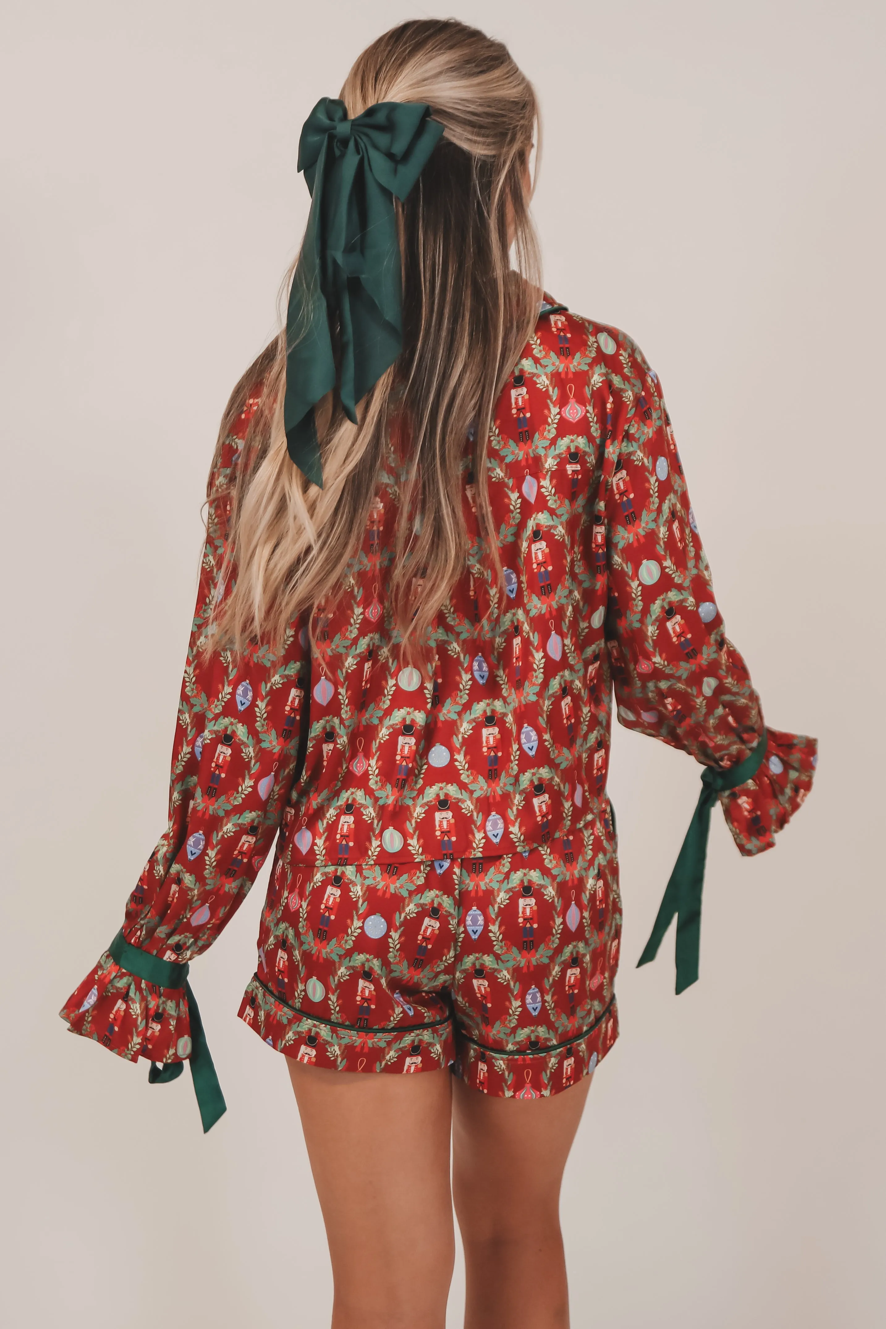 DEAL Oh Snowy Night Nutcracker Holiday Satin Pajama Set sold by Amazing Lace product image thumbnail 3