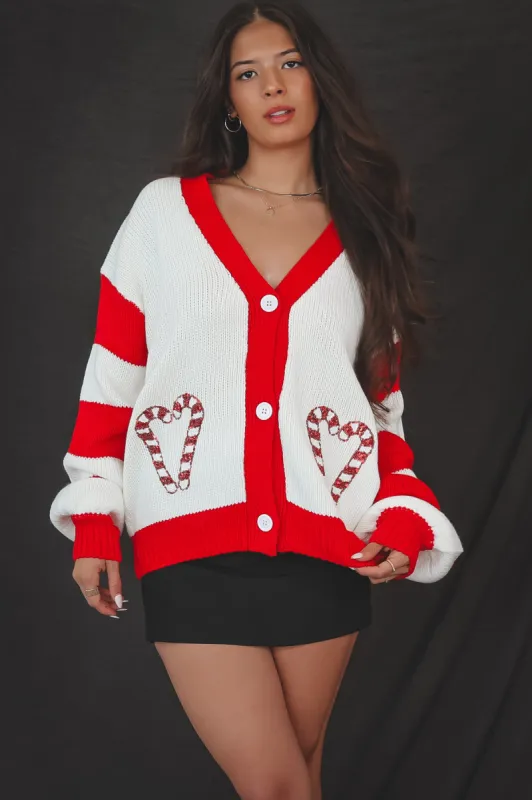 DEAL Holly Jolly Holiday Candy Cane Sweater sold by Amazing Lace