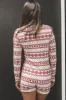 DEAL And To All A Goodnight Holiday Print Fleece Lined WHITE/RED Romper Onesie sold by Amazing Lace