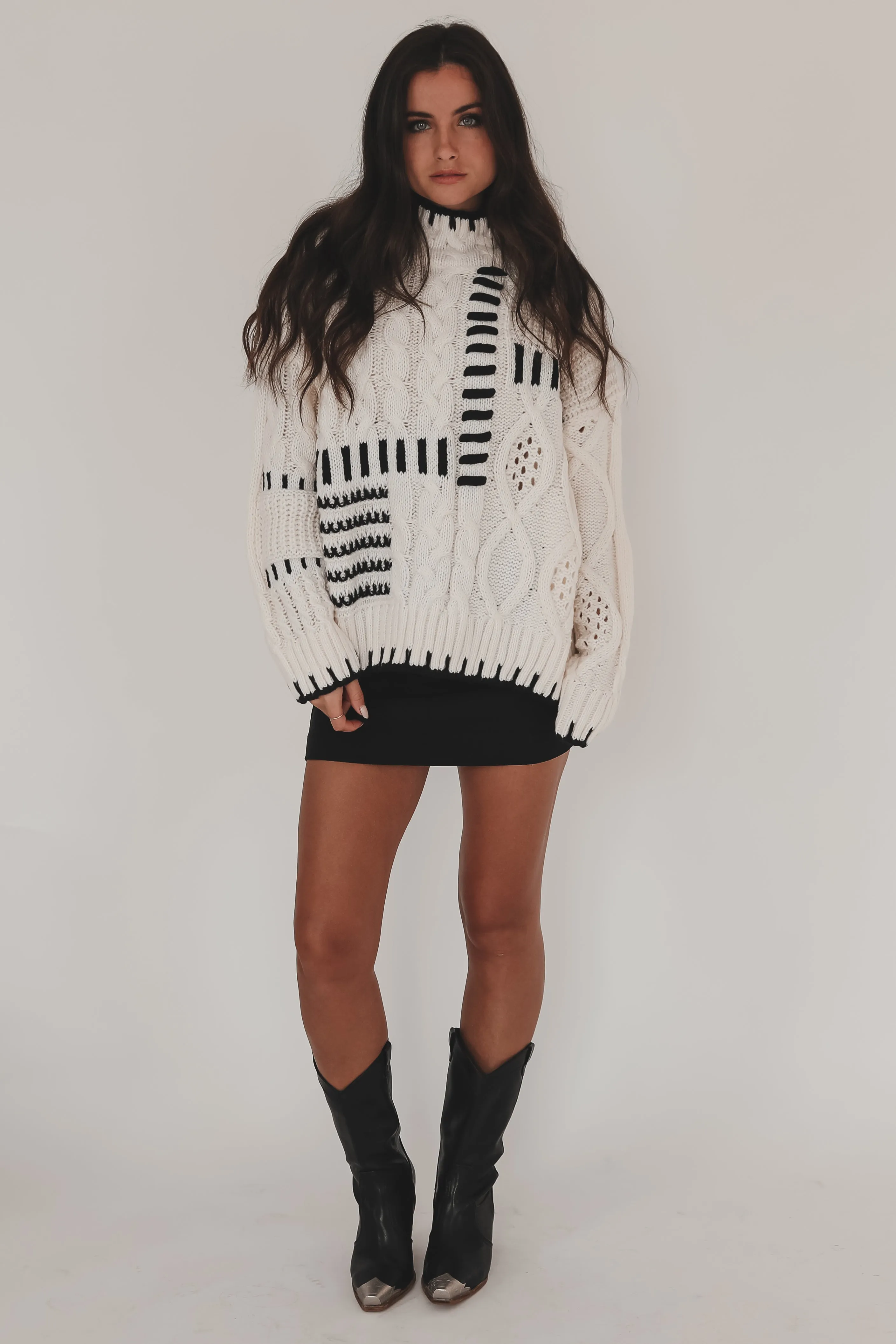 DEAL I Spy Ivory Knit Sweater Top sold by Amazing Lace product image thumbnail 4