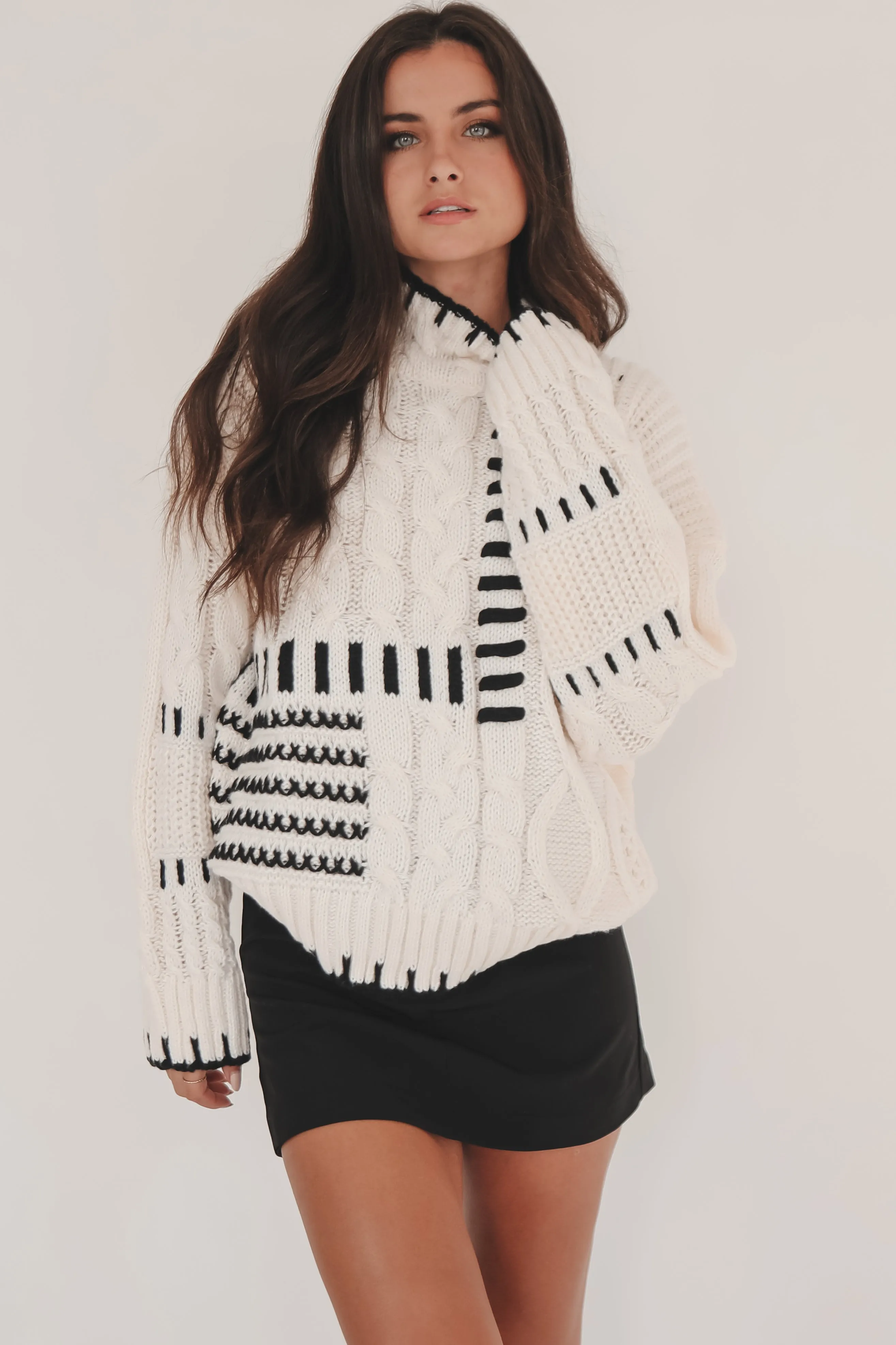 DEAL I Spy Ivory Knit Sweater Top sold by Amazing Lace product image thumbnail 5