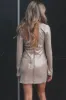 DEAL Written In The Stars Beige Sequin Long Sleeve Dress sold by Amazing Lace