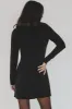 DEAL Sadie & Sage Hustle Long Sleeve Black Mock Neck Dress sold by Amazing Lace