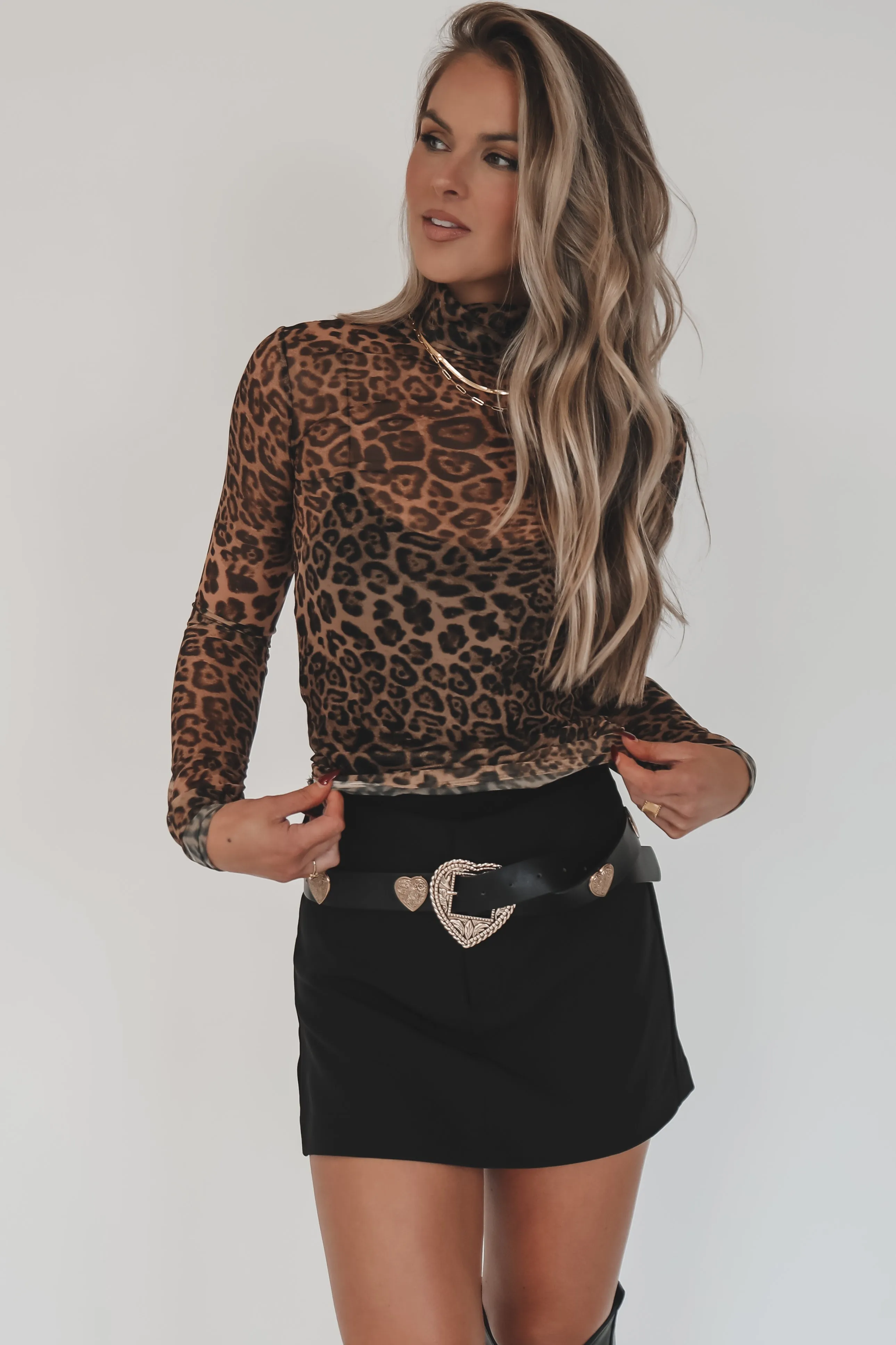 My Print Bad Mesh Leopard Long Sleeve sold by Amazing Lace product image thumbnail 5