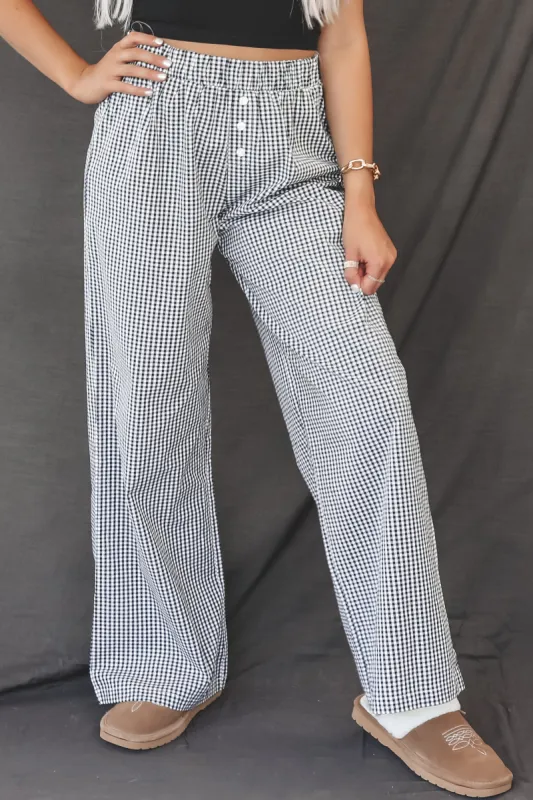 DOOR BUSTER ❄️☃️ Sleepover Sweeties Black Gingham Pajama Pants sold by Amazing Lace
