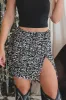 DEAL A Moment For The Sequin High Slit Silver Black Mini Skirt sold by Amazing Lace